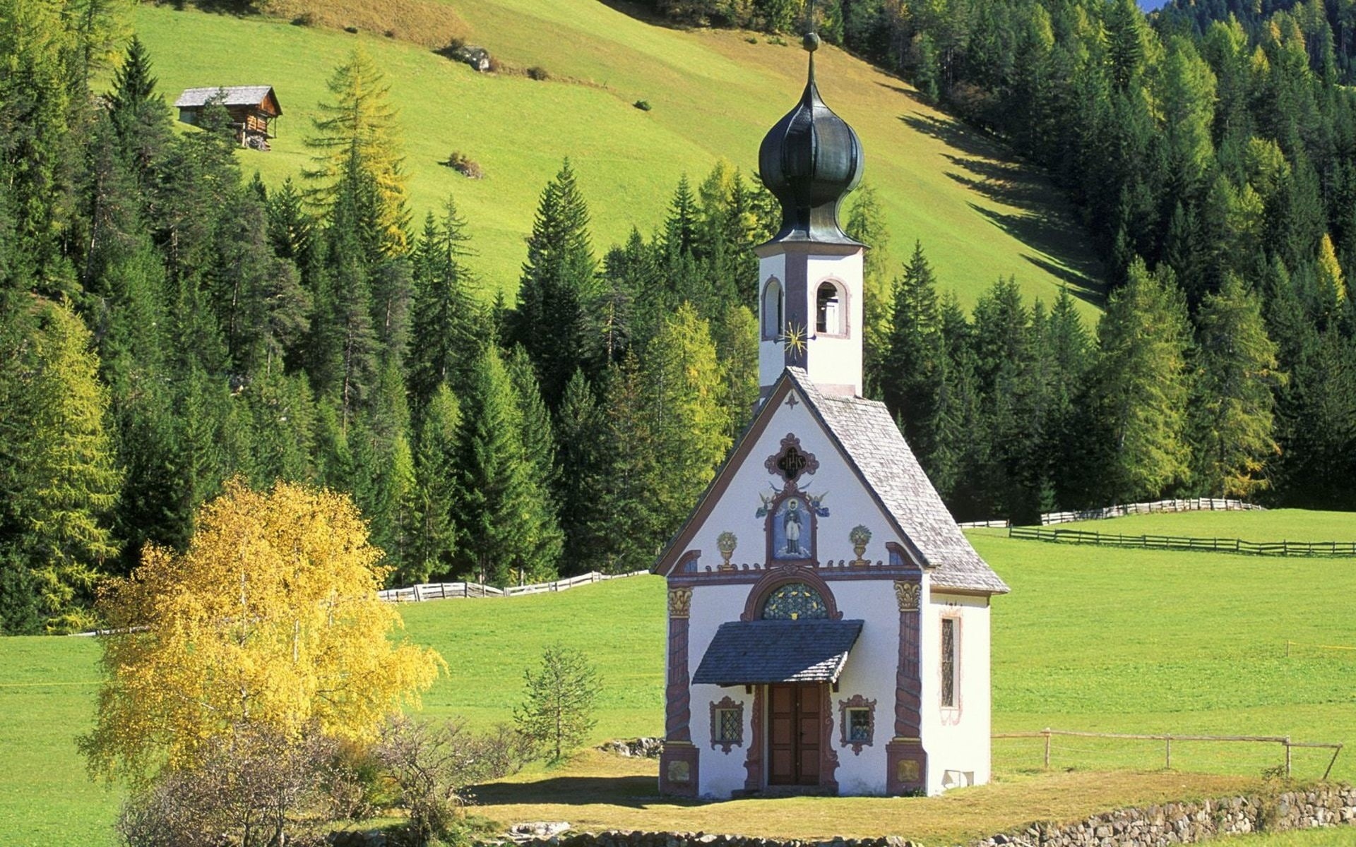 1080P, church, white, val, di, gray, st, italy, john, funes, house, HD Wallpaper