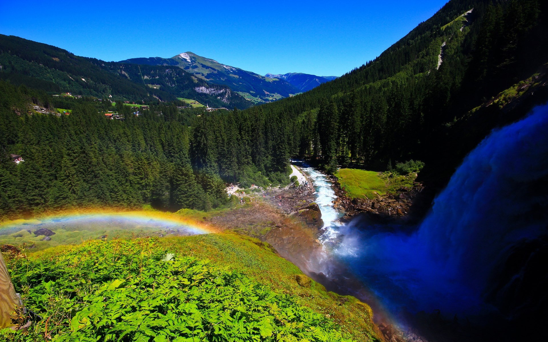 tranquility, plant, flowing water, 1080P, flowing, computer background  nature beauty 1920x1200, tranquil scene, idyllic, land, clear sky, beauty in nature, HD Wallpaper