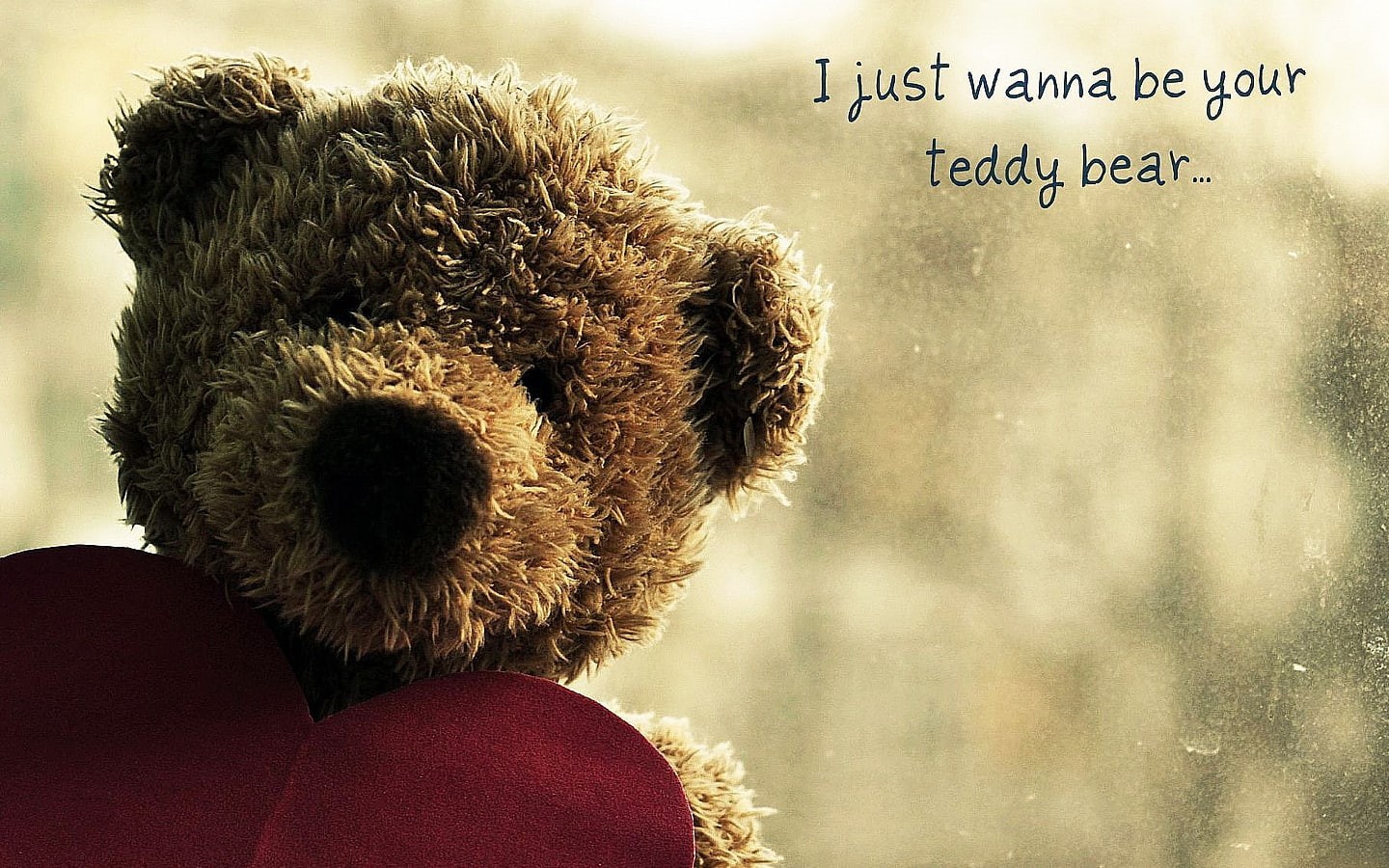 friends, red, art, teddy, people, 720P, hd, dn, bear, heart, HD Wallpaper