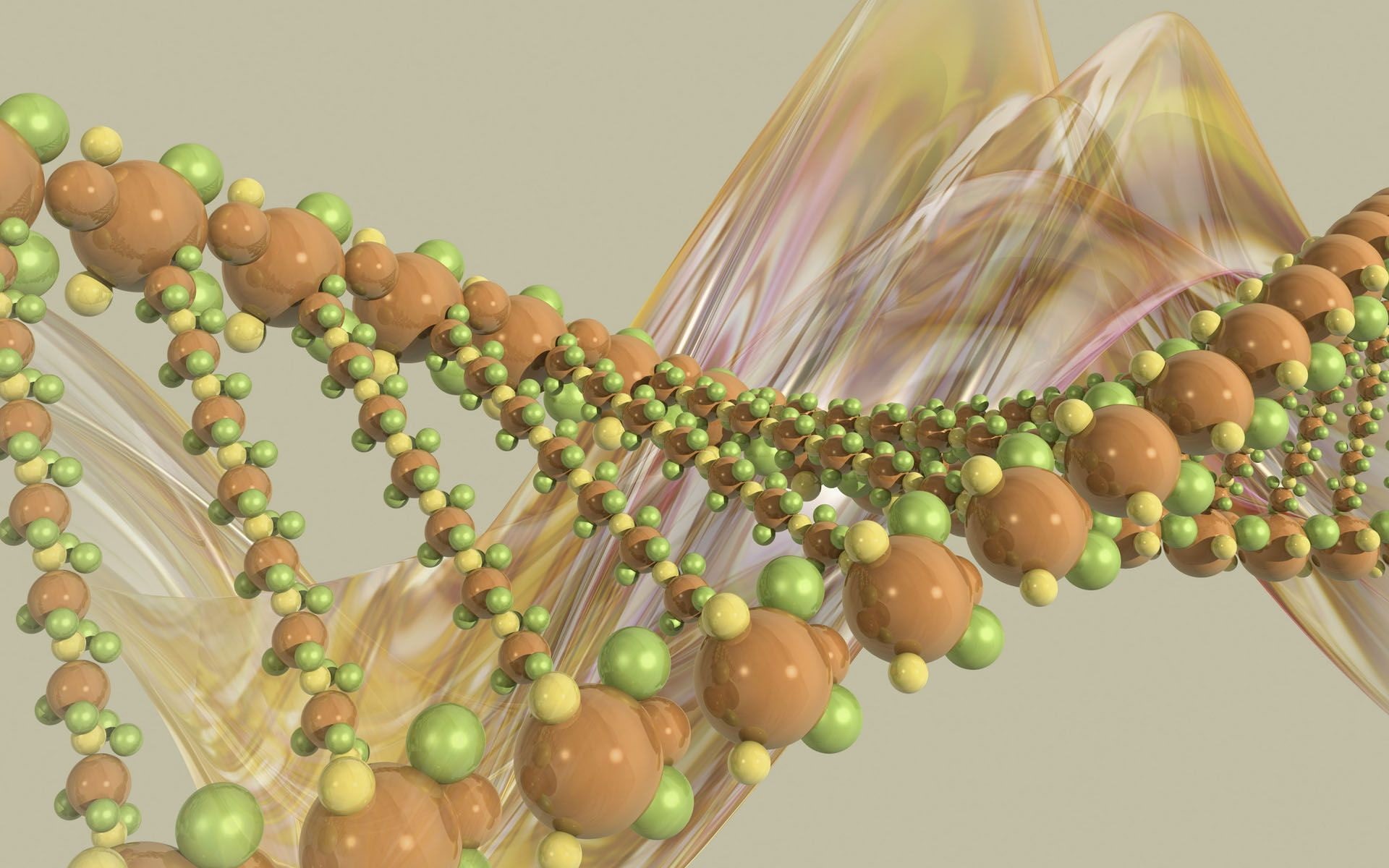 3D Strand Molecule DN, 1080P, HD Wallpaper