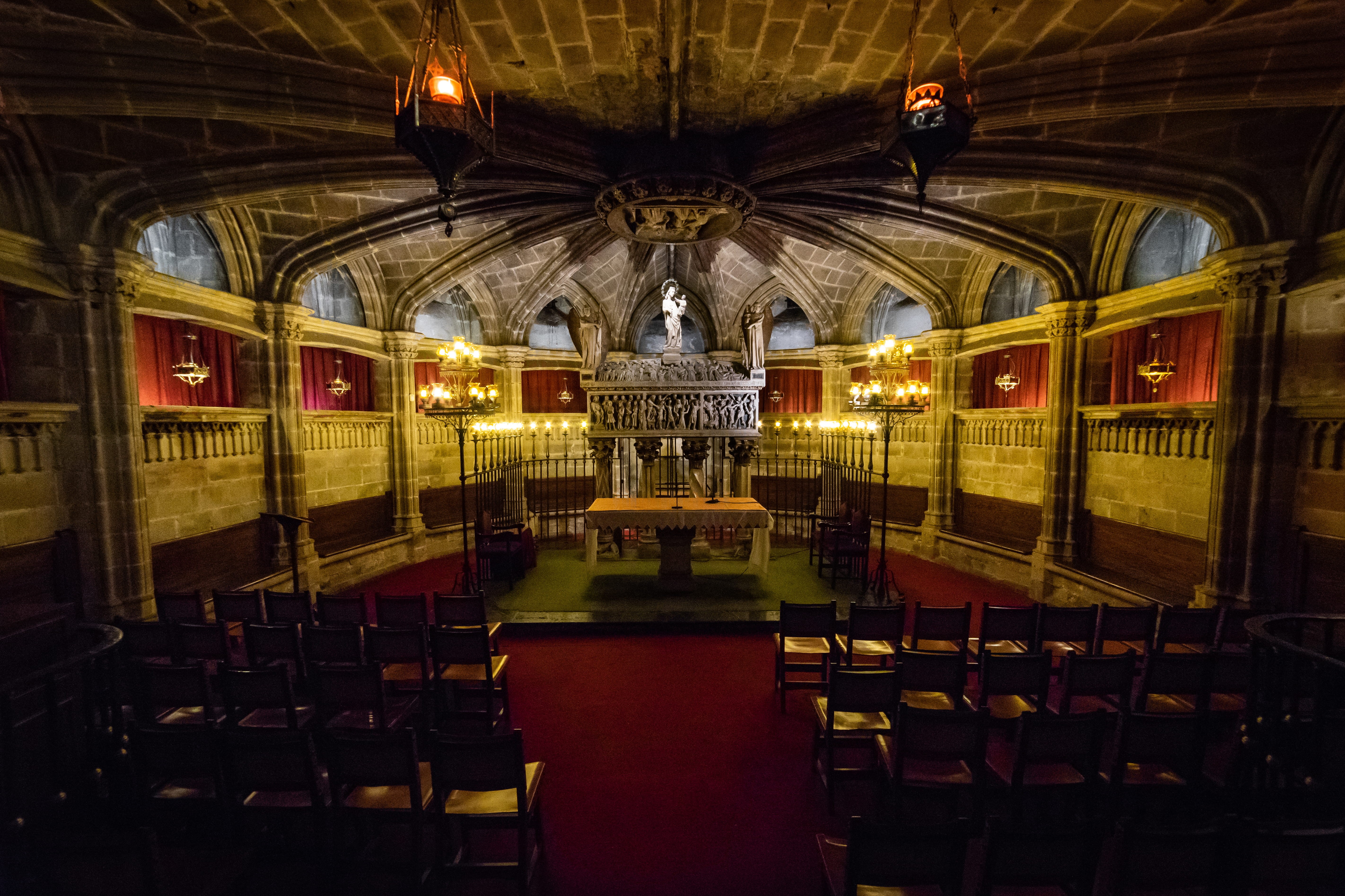town, built structure, ilce-7m2, urban, capella, religion, metropolis, illuminated, 5K, altar, interior design, representation, arch, aisle, spirituality, HD Wallpaper
