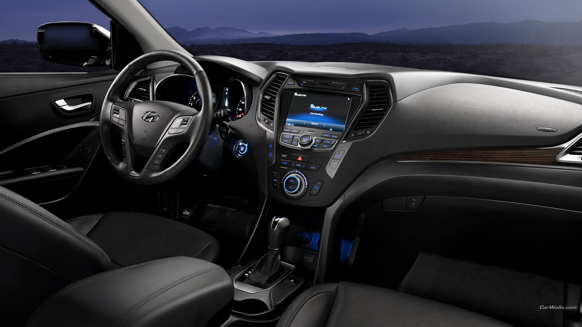 glass - material, windshield, indoors, airplane, vehicle seat, seat, transportation, Hyundai Santa Fe, vehicle interior, car, mode of transportation, no people, HD Wallpaper