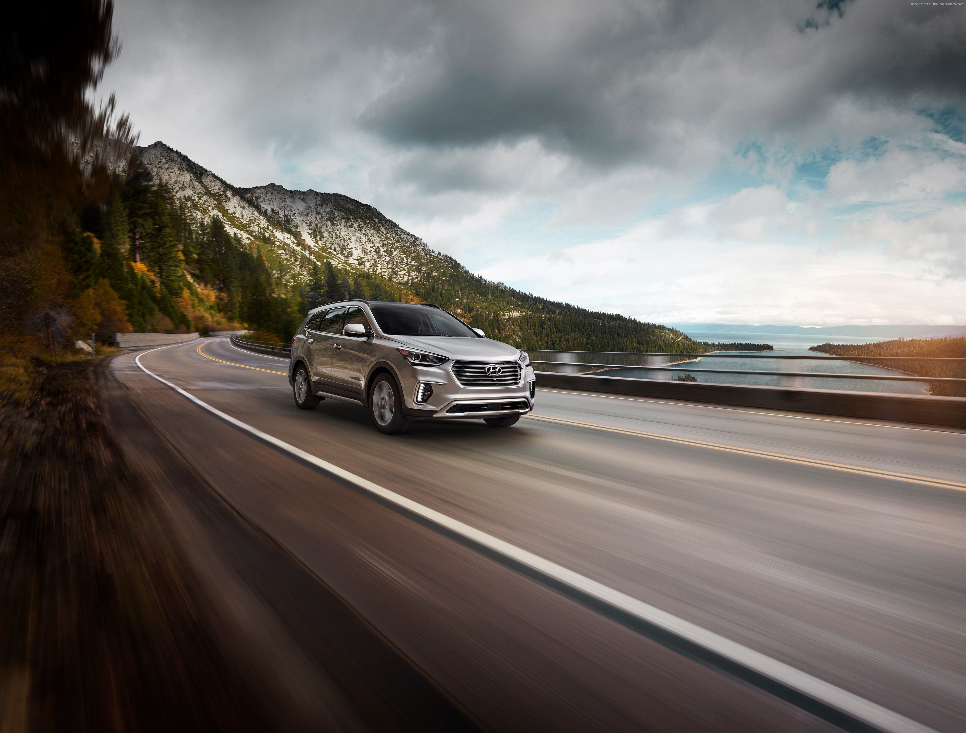 crossover, Hyundai Santa Fe, Chicago Auto Show 2016, 4K, HD Wallpaper