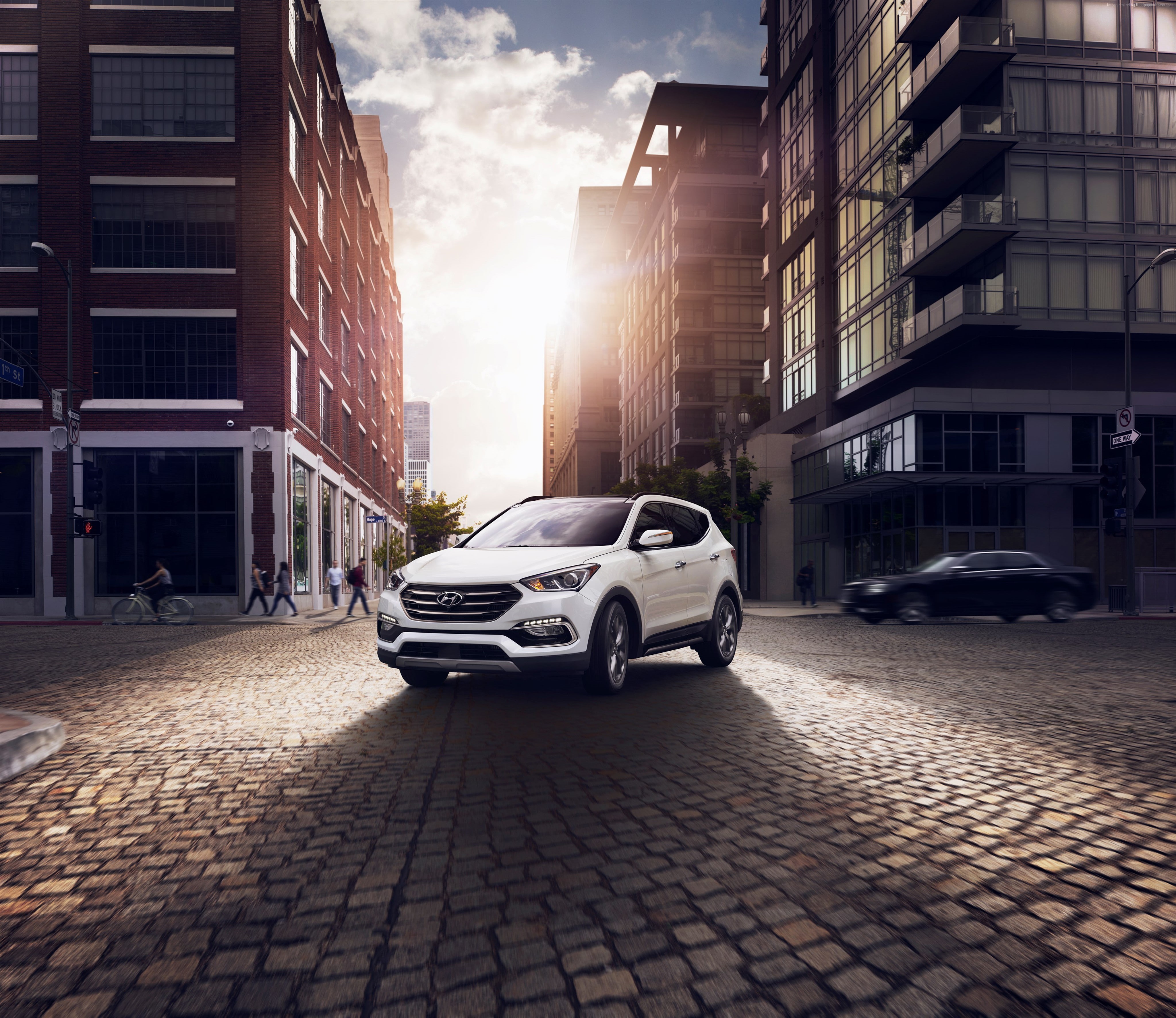 Chicago Auto Show 2016, 4K, Hyundai Santa Fe Sport, crossover, HD Wallpaper