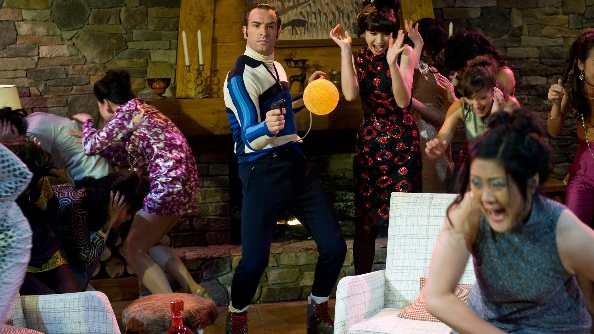 young adult, group, arts culture and entertainment, women, indoors, teenager, watching, event, men, males, togetherness, 1080P, full length, adult, oss 117 lost in rio, HD Wallpaper