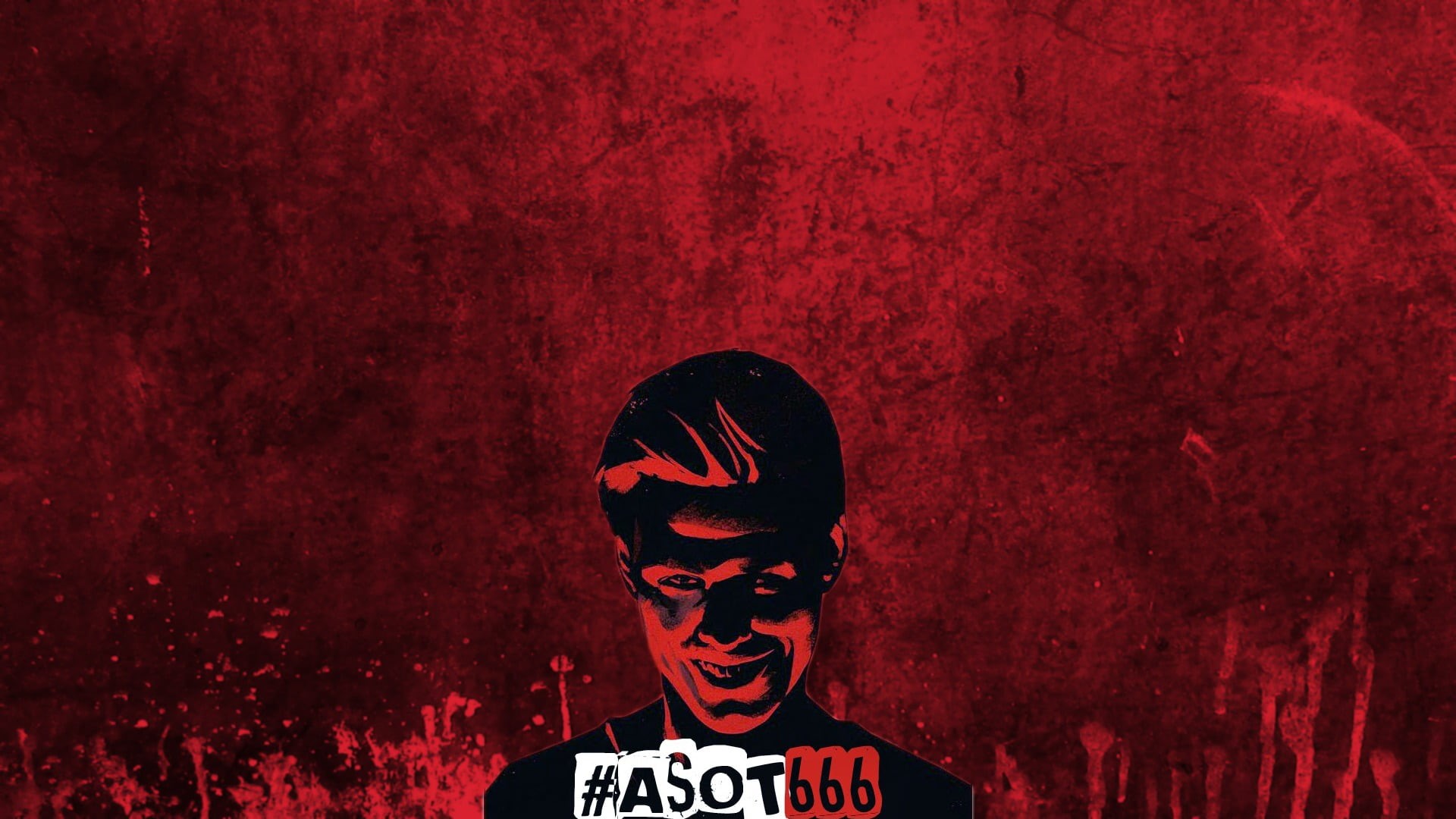 a state of trance, portrait, one person, wall - building feature, red, headshot, Armin van Buuren, young men, 1080P, horror, front view, human body part, HD Wallpaper