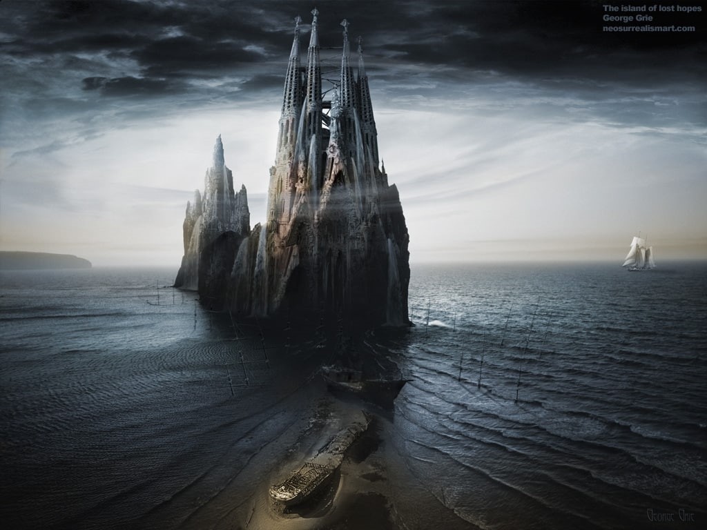 fantasy, religious, architecture, art, sky, gaudi, sgip, wea, decoration, cathedral, towers, 480P, hd, HD Wallpaper