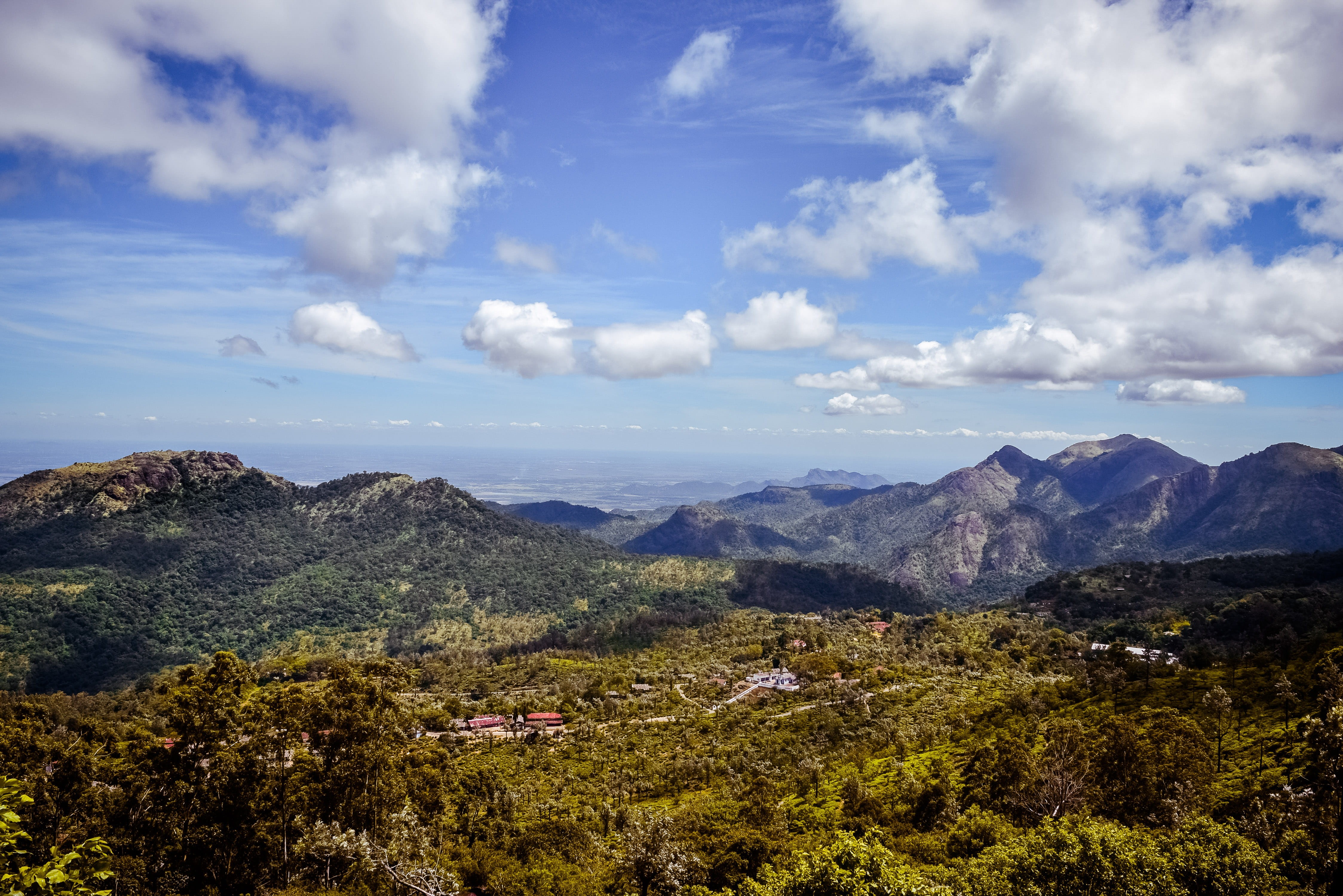 no people, nature, village, tranquility, formation, tamilnadu, landscape, rolling landscape, mountain, manjolai, photography, indium, hamlet, outdoors, HD Wallpaper