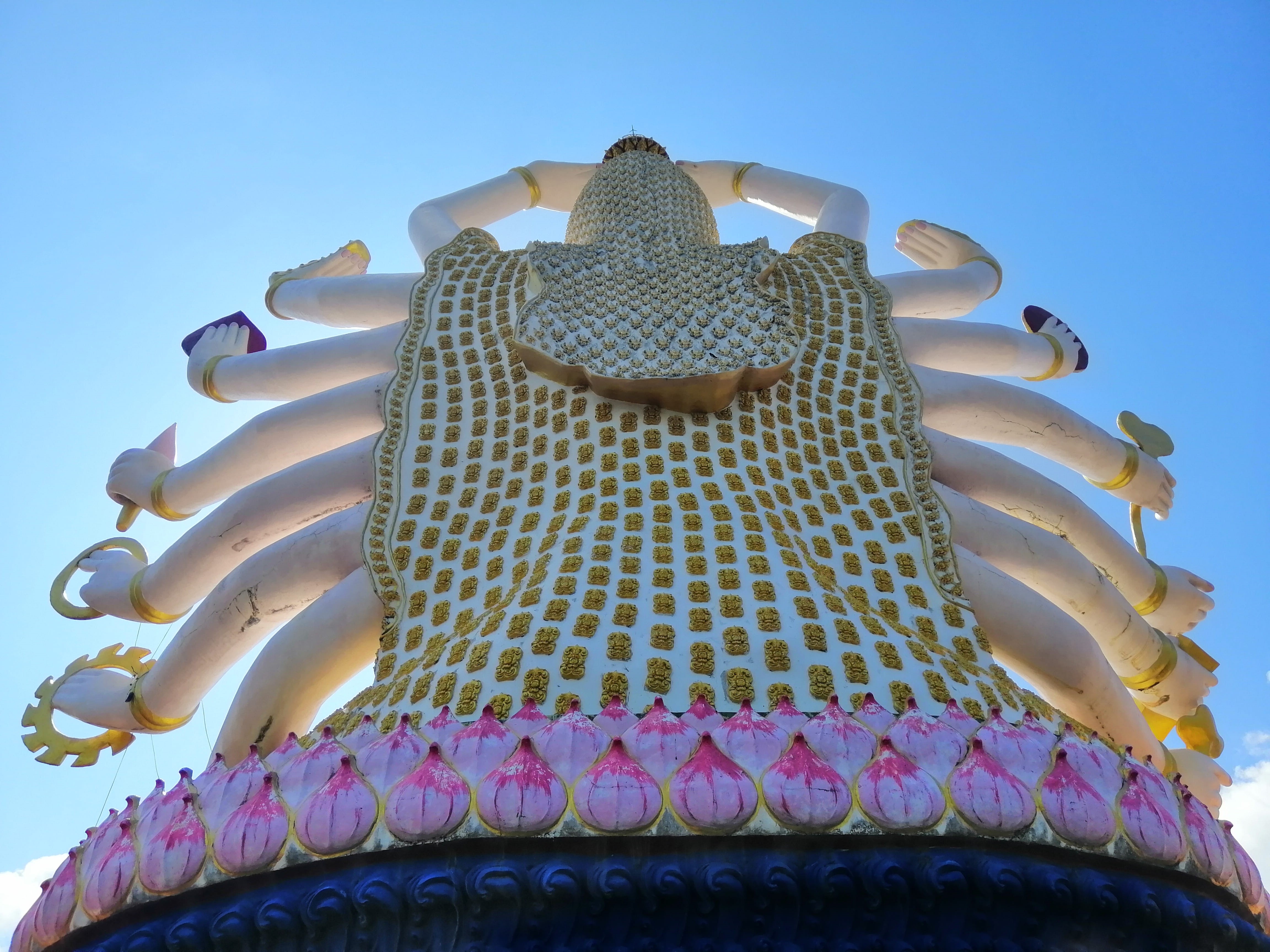unnamed road, religious, big buddha, clear sky, buddhist, dessert, furniture, nataraja, thailand, art and craft, buddha, sunlight, cake, birthday cake, HD Wallpaper