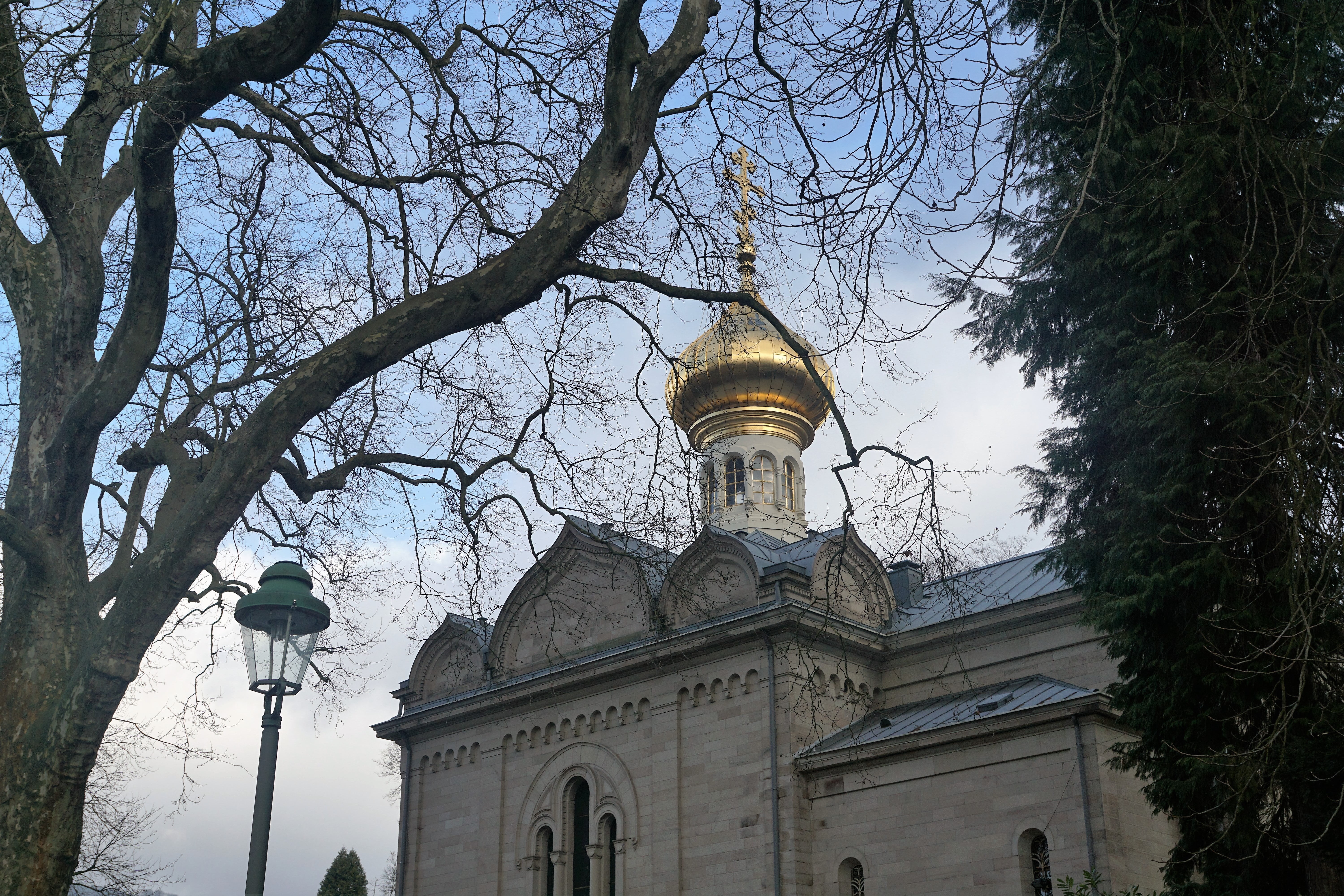 lighting equipment, russian, maria, church, baden baden, germany, day, street light, russians, park, plant, faith, spa town, built structure, building, HD Wallpaper