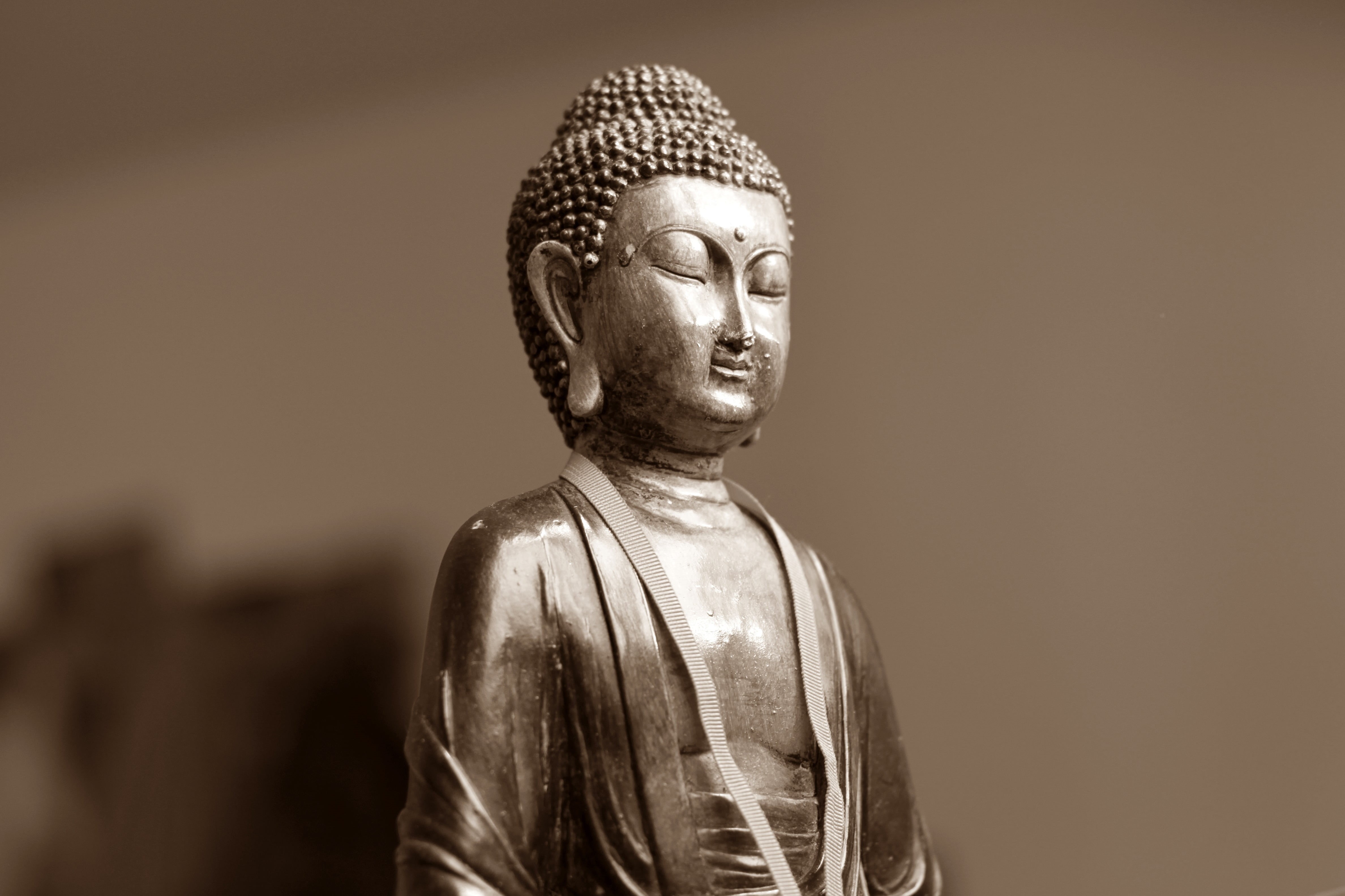 concrete, statue, belief, buddha, meditation, art, ancient, focus on foreground, creativity, famous Place, figurine, religion, idol, temple - Building, HD Wallpaper