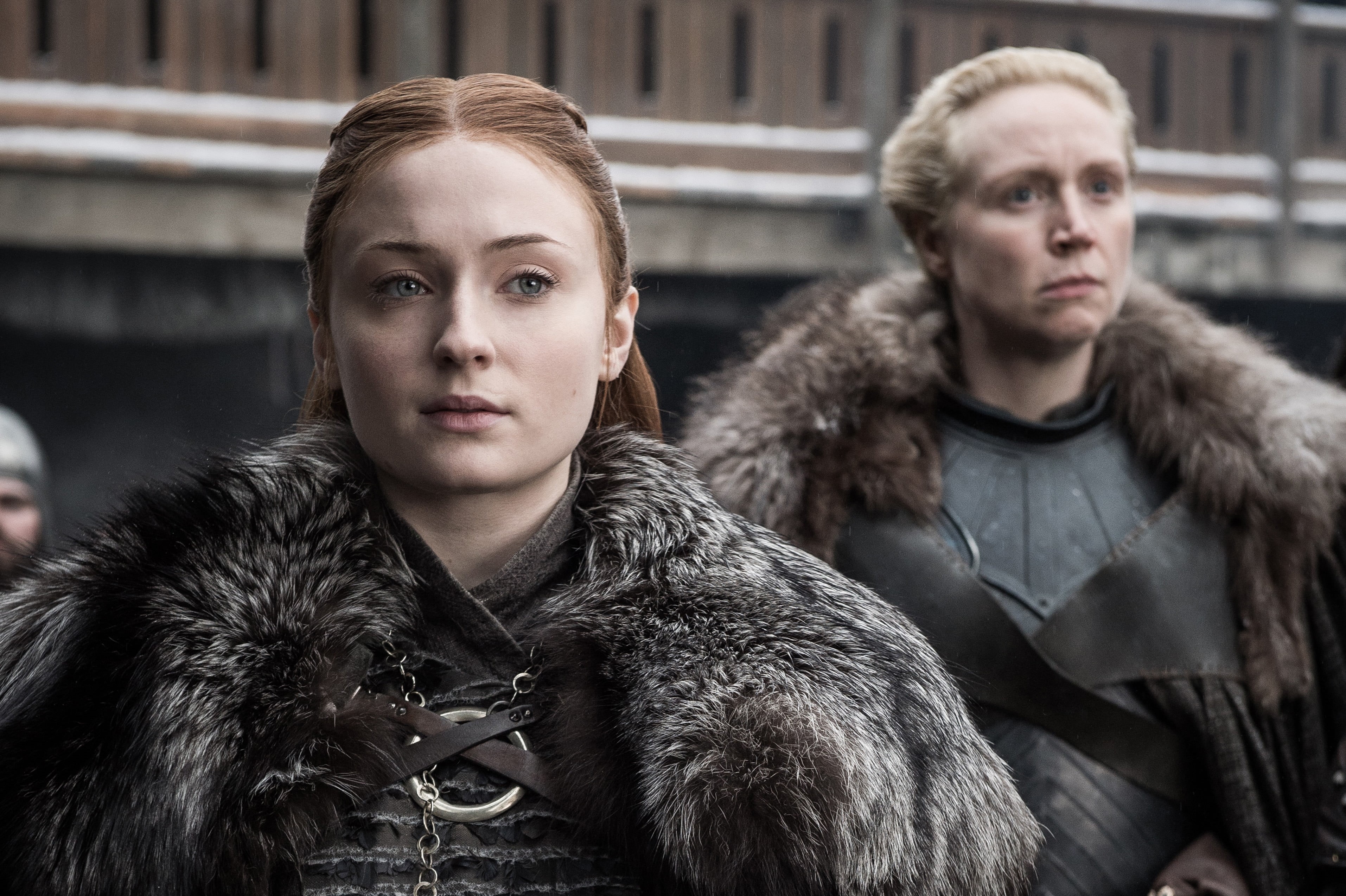 Sophie Turner, TV Show, 2K, Sansa Stark, Brienne Of Tarth, Gwendoline Christie, Game Of Thrones, HD Wallpaper