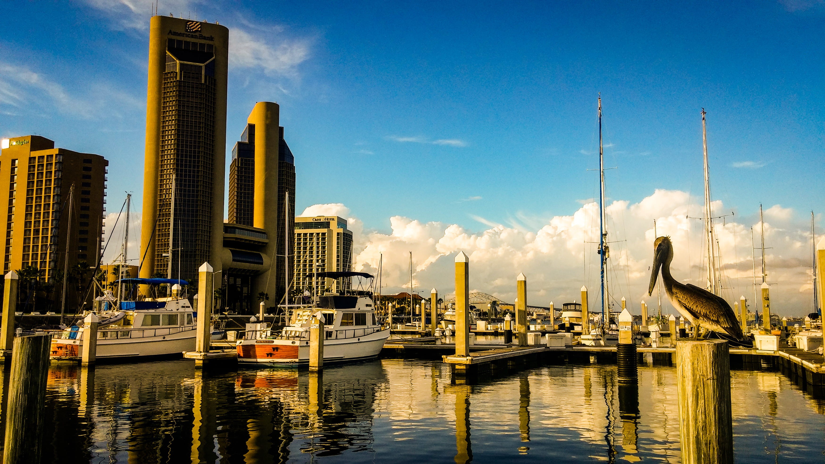 2K, nautical vessel, building exterior, city, outdoors, cloud - sky, sky, waterfront, no people, 67 peoples st t-head, skyscraper, river, modern, transportation, HD Wallpaper