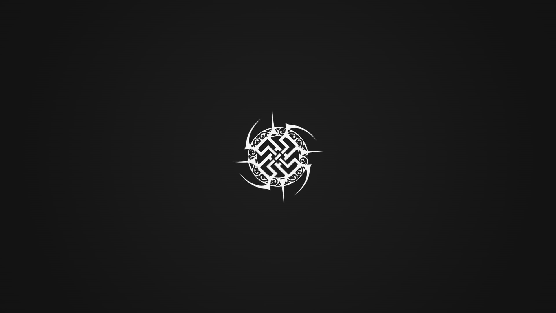 minimalism, swastika, tribal, abstract, 1080P, logo, HD Wallpaper