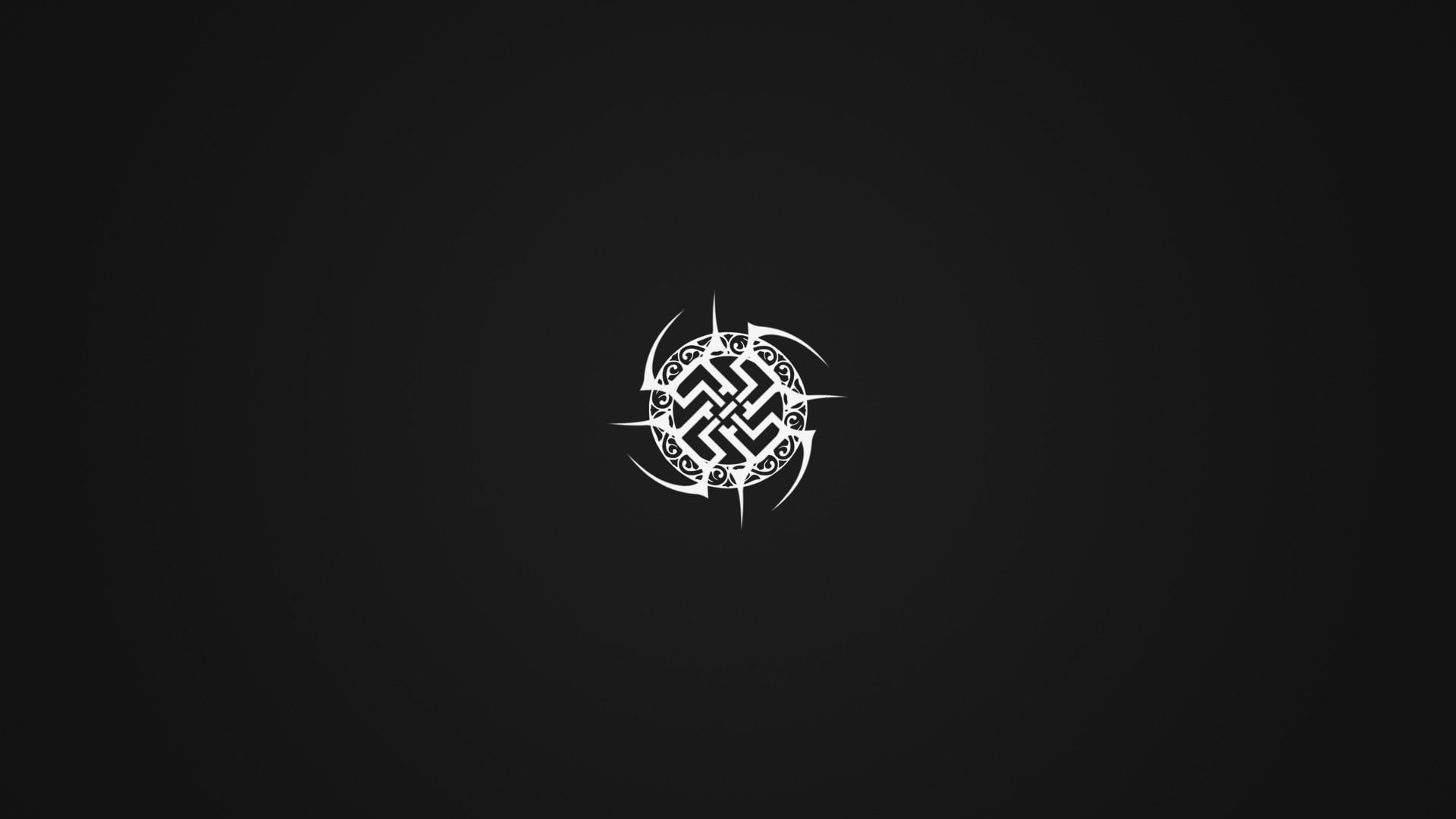 logo, minimalism, swastika, abstract, Tribal, 1080P, HD Wallpaper