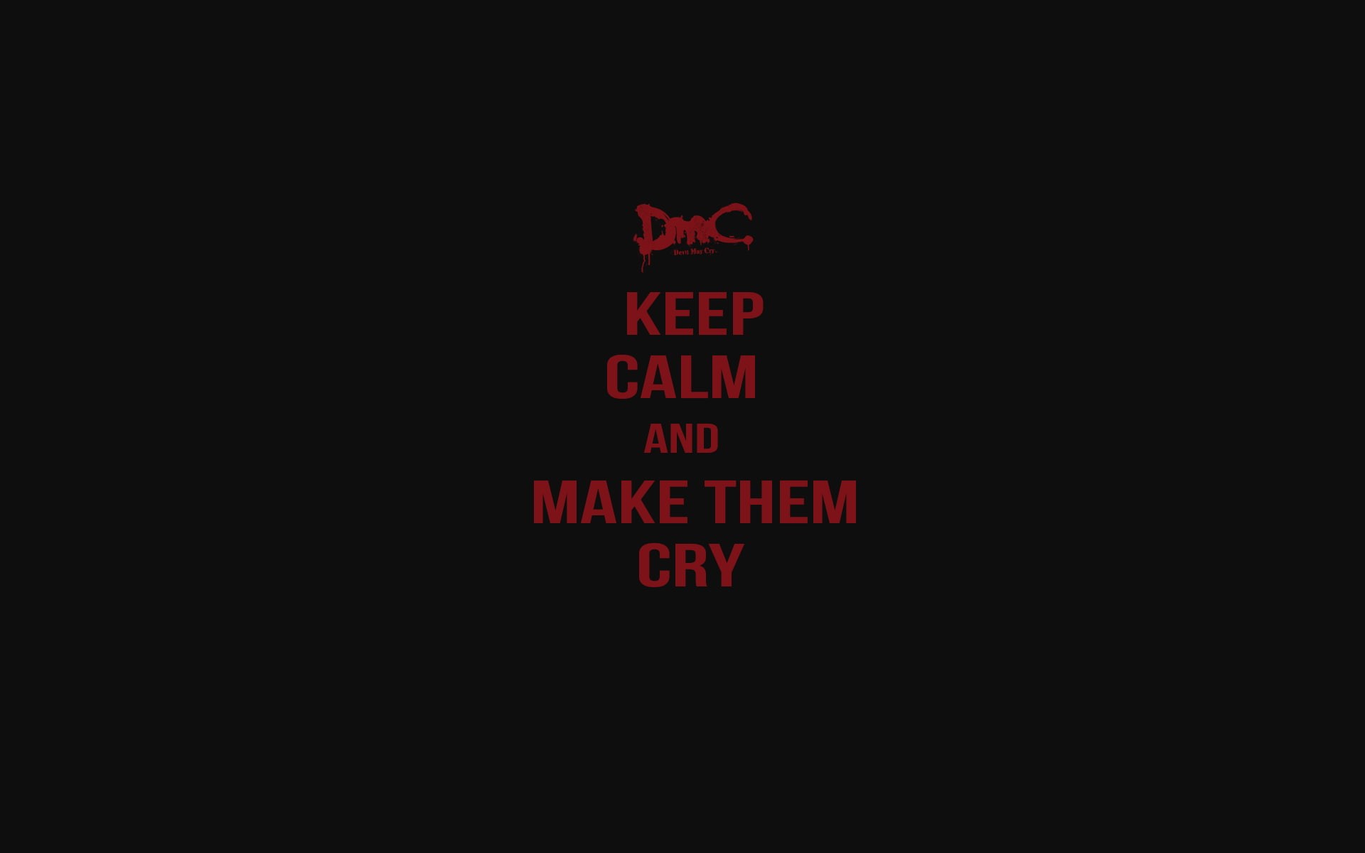 Devil May Cry, DmC: Devil May Cry, 1080P, minimalism, Keep Calm and..., video games, HD Wallpaper