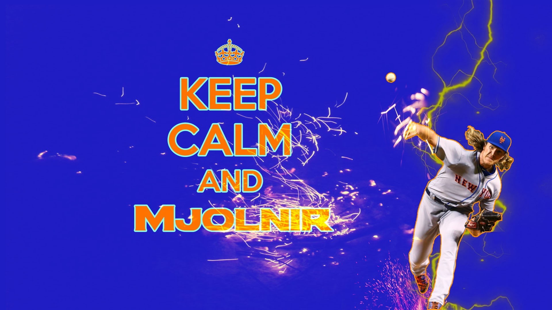 sports, New York Mets, 1080P, baseball, syndergaard, Keep Calm and..., HD Wallpaper