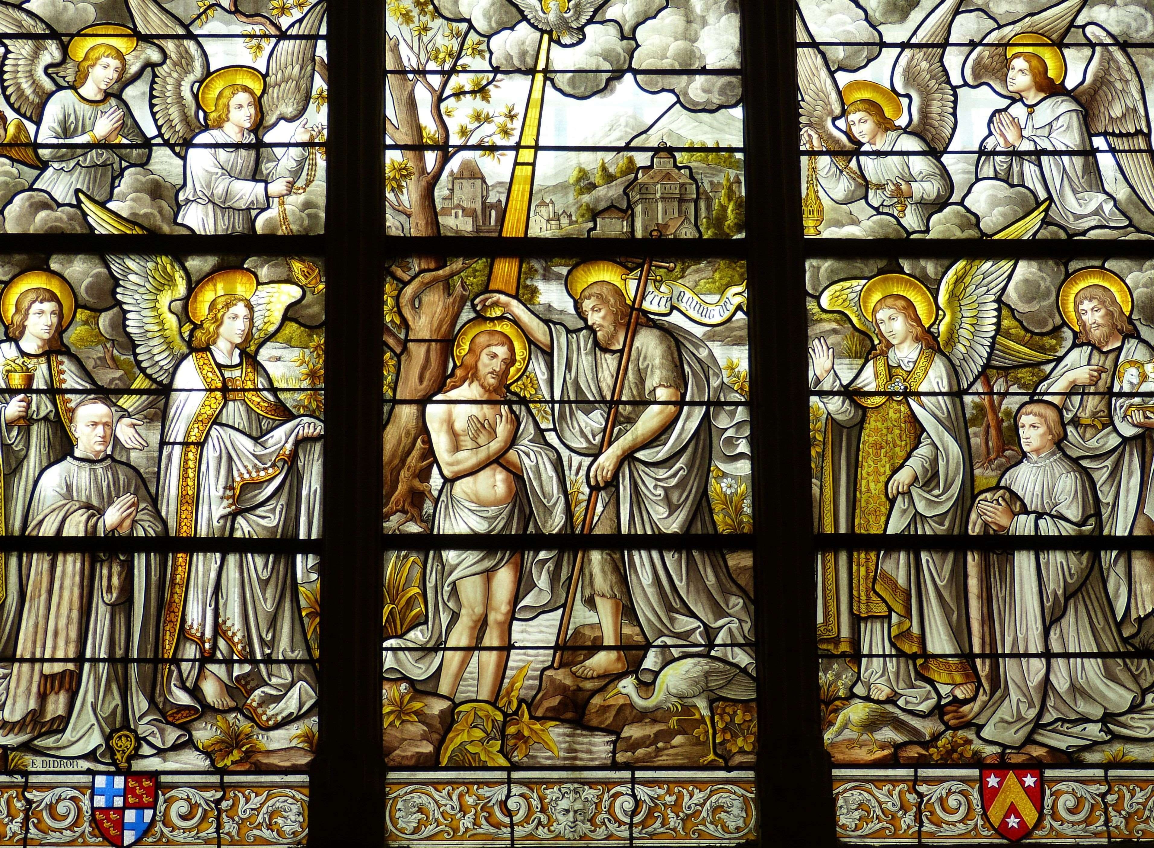 male likeness, church, glass, jesus, sculpture, building, religion, god, sacred, art, christianity, creativity, angelic, built structure, image, art and craft, HD Wallpaper