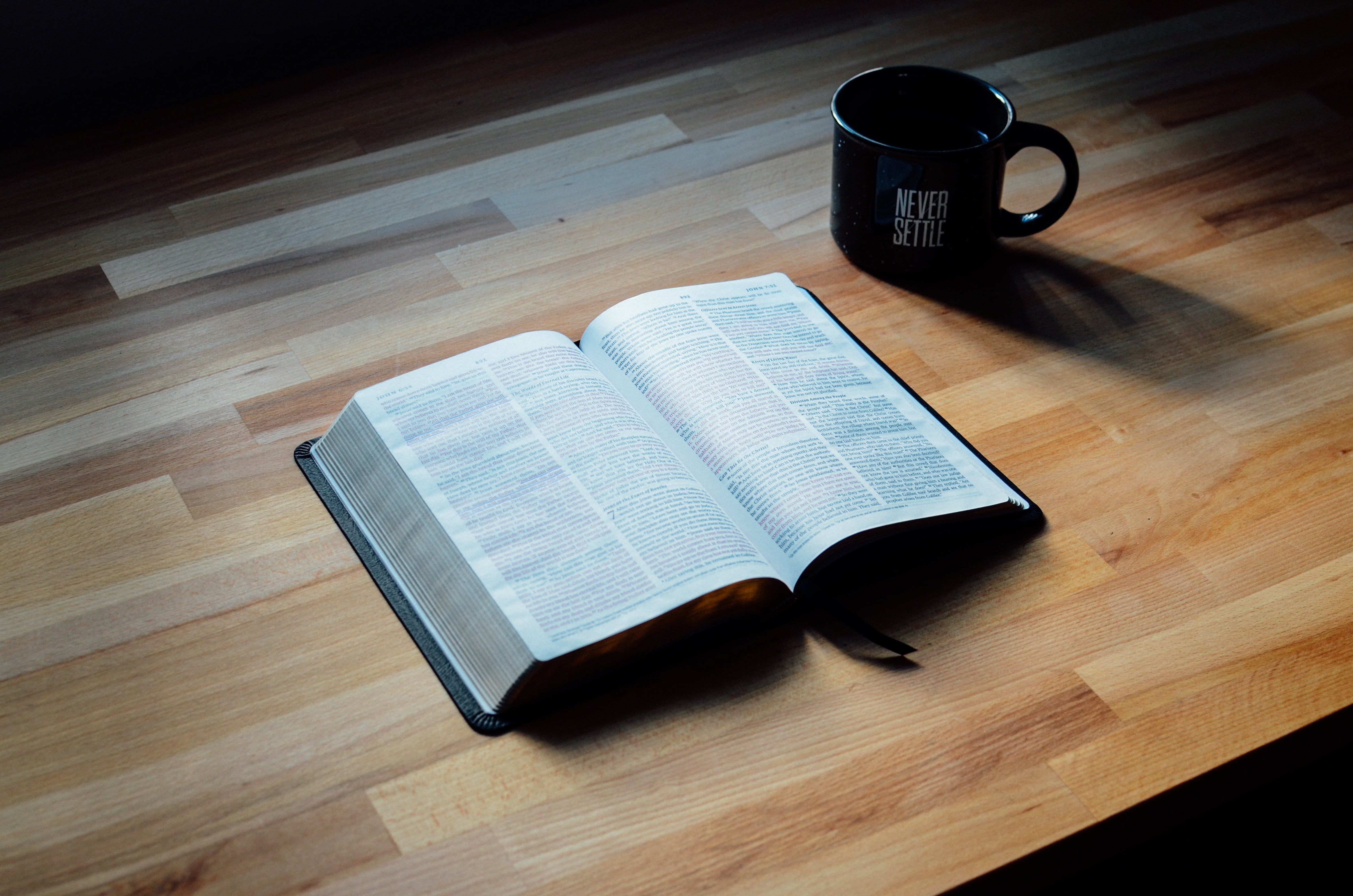 high angle view, table, tea cup, food and drink, old, cup, bookmark, mug, black, paper, coffee - drink, hot drink, ceramic, day, still life, sheet, 4K, HD Wallpaper