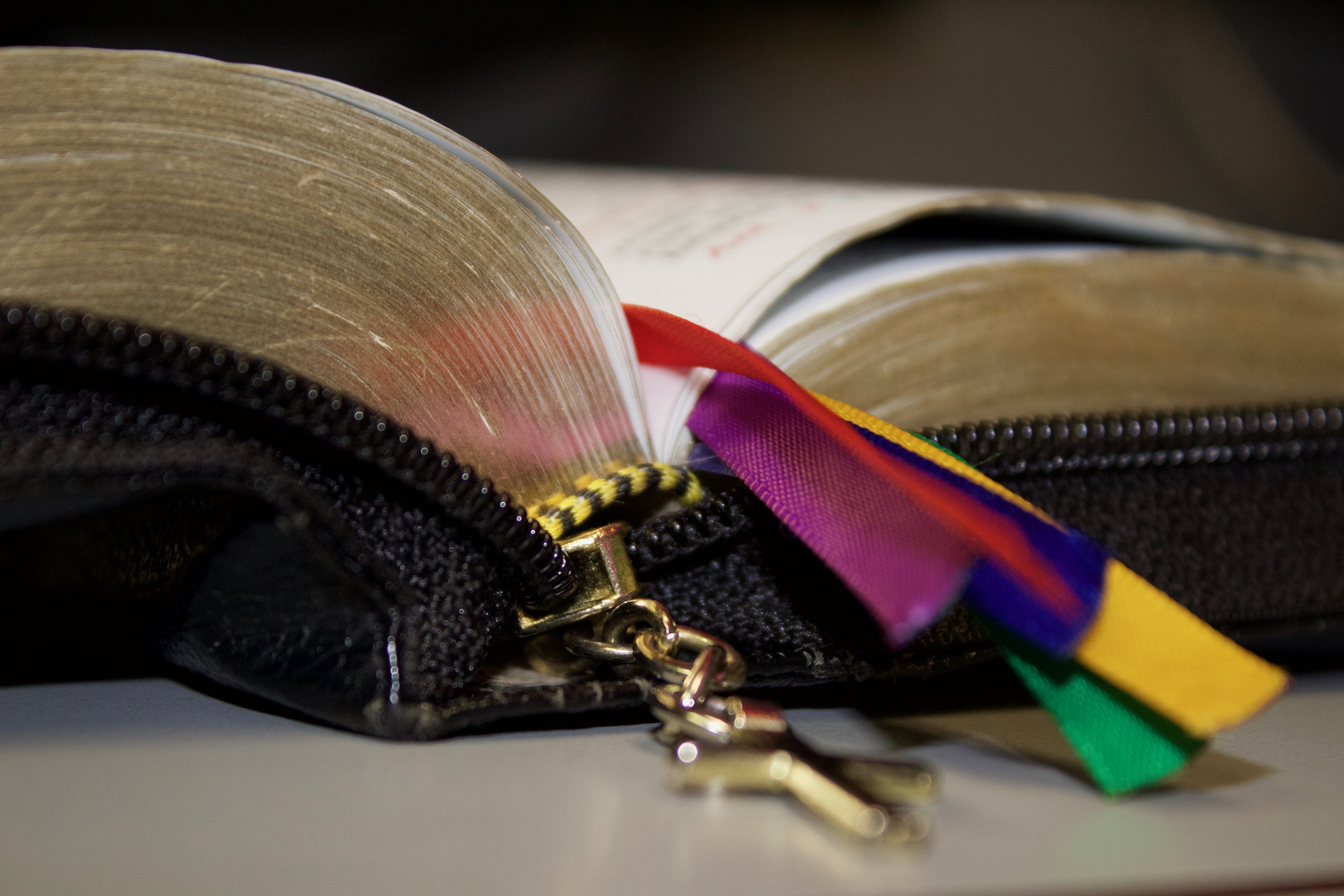 personal accessory, textile, leather, paper, bible, book, multi colored, scripture, fashion, 5K, no people, studio shot, history, indoors, close-up, jewelry, HD Wallpaper