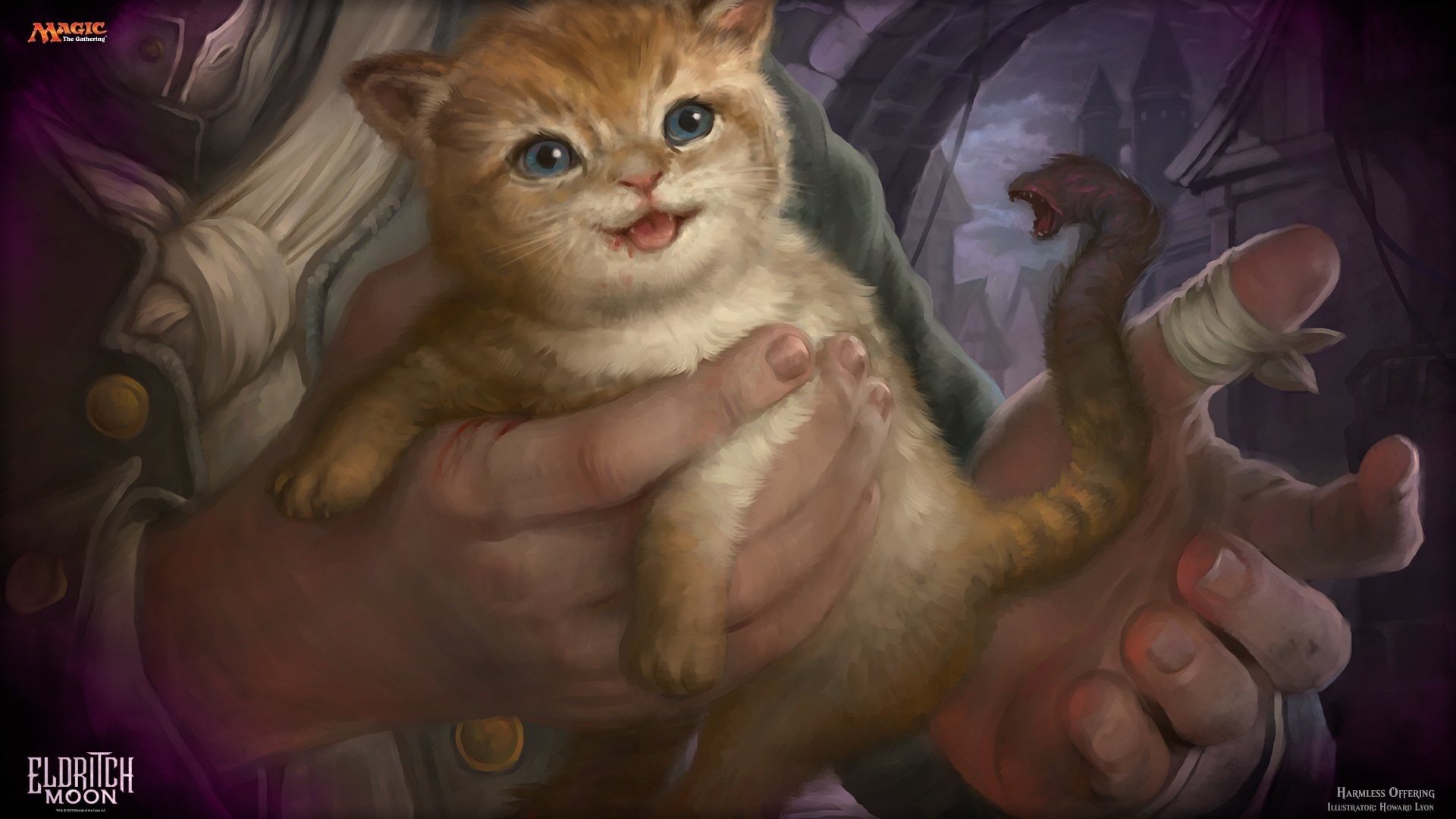 Game, Eldritch Moon (Magic: The Gathering), Magic: The Gathering, Harmless Offering (Magic: The Gathering), Cat, 1080P, HD Wallpaper