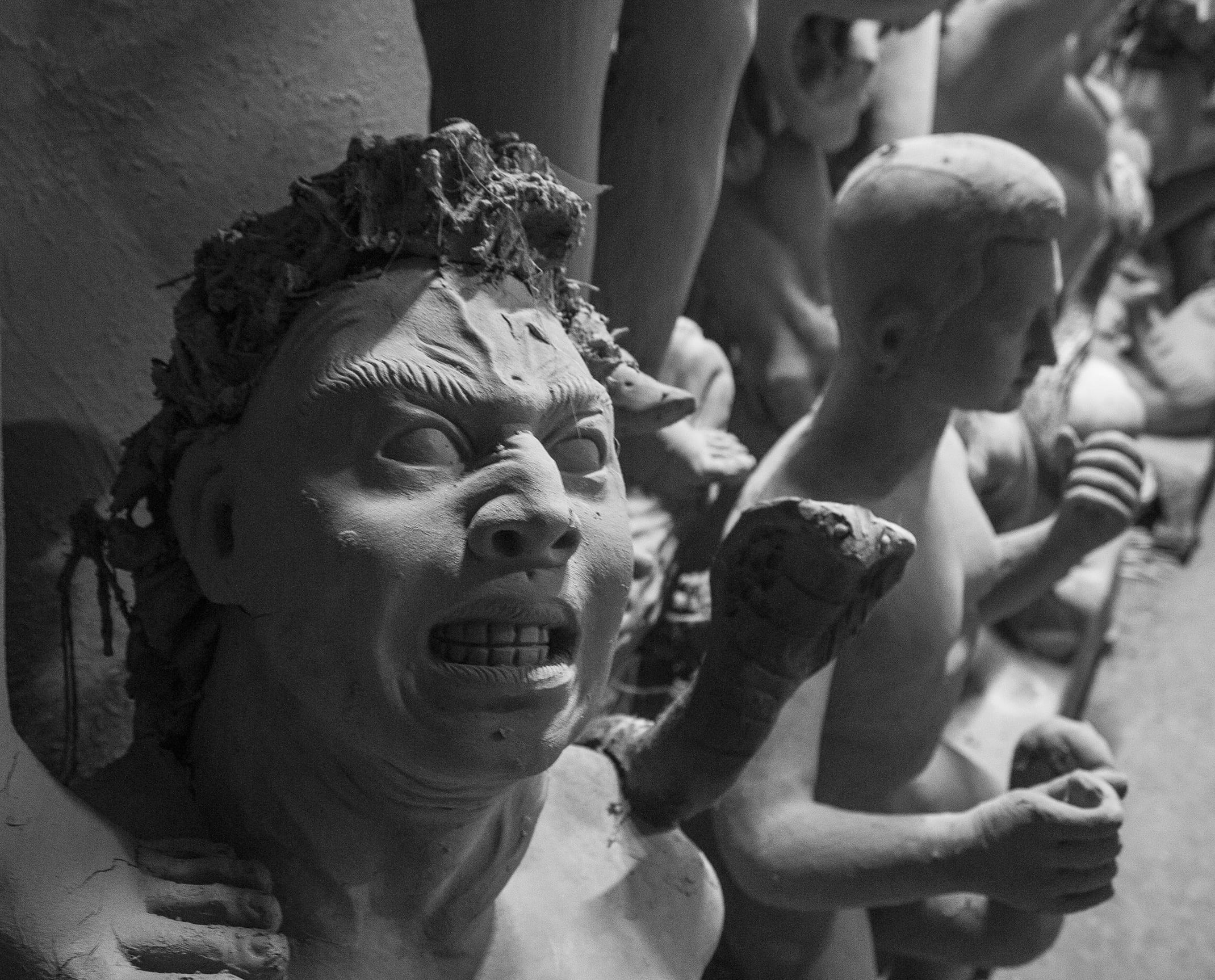 creativity, portrait, statuette, clay modelling, handmade, kumartuli, durga puja, human representation, focus on foreground, indoors, male likeness, ashur, HD Wallpaper