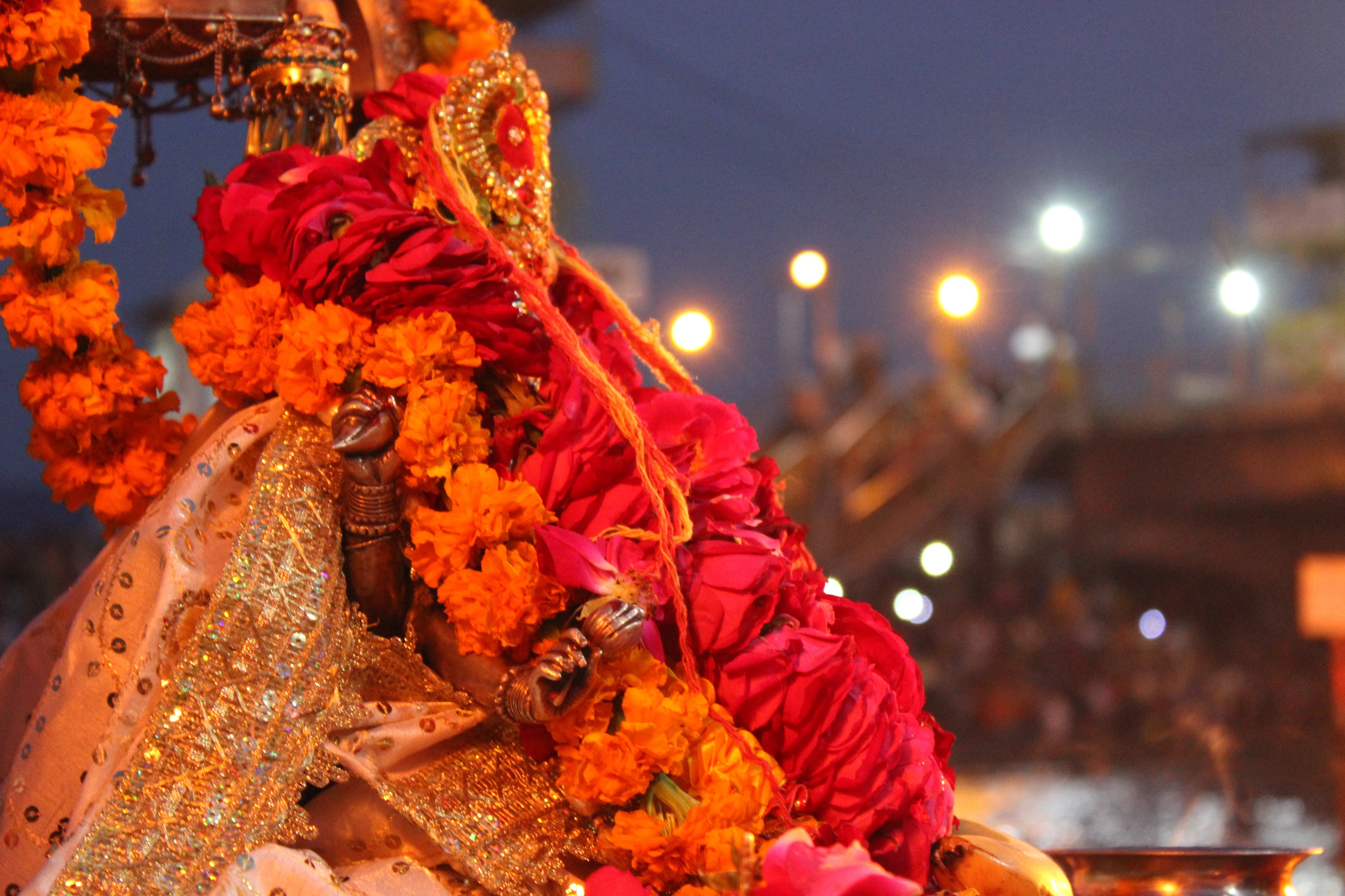 uttarakahand, aarti, chinese new year, haridwar, ganga, illuminated, one person, focus on foreground, scarf, carnival - celebration event, india, traditional clothing, HD Wallpaper