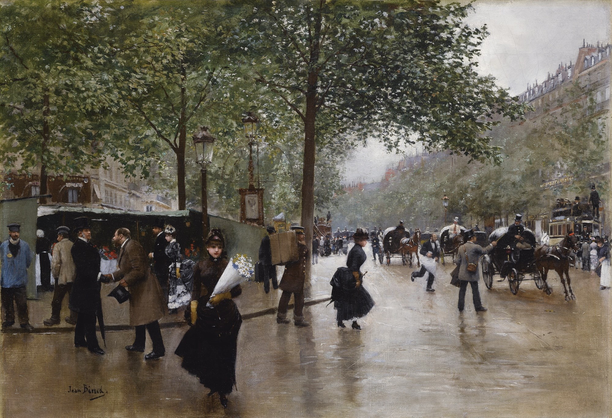 classical art, Jean Beraud, painting, artwork, 1080P, Paris, HD Wallpaper