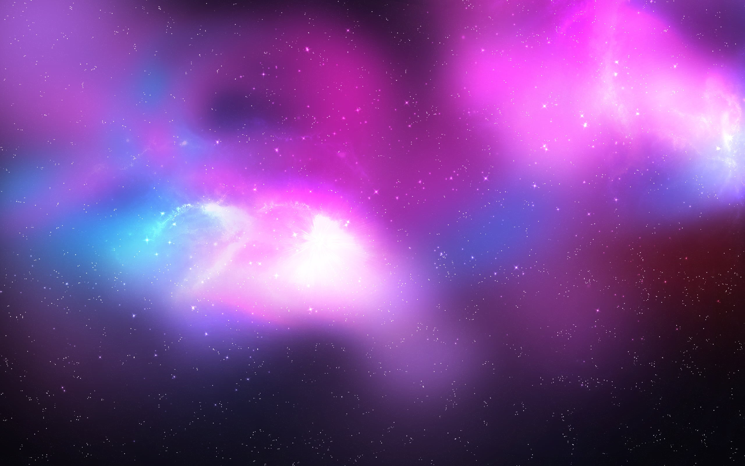 star, blue, 2K, nature, pink, night, purple, sky, astronomy, star - space, light - natural phenomenon, nebula, stars, scenics - nature, galaxy, bright, HD Wallpaper