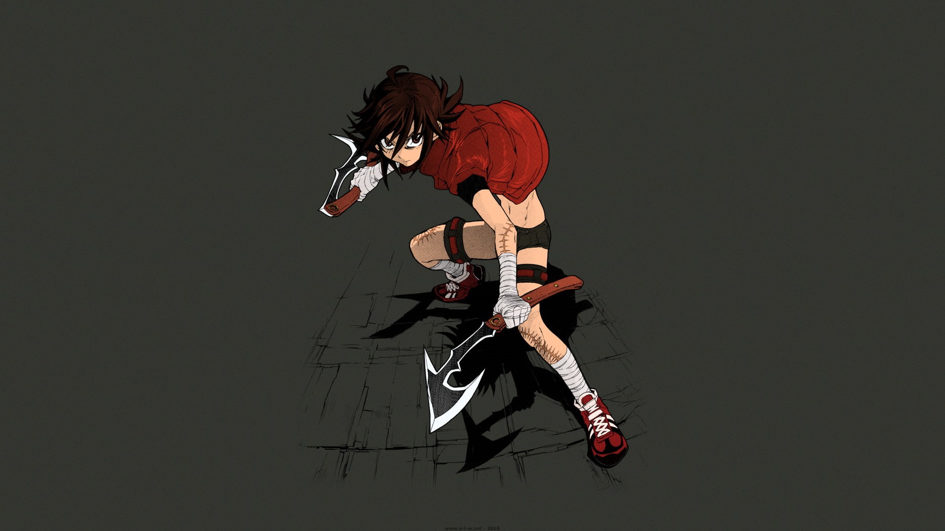 Trash., weapon, performance, skill, jumping, indoors, effort, lifestyles, brown eyes, full length, clothing, Shirato Marin, expertise, adult, sport, athlete, HD Wallpaper