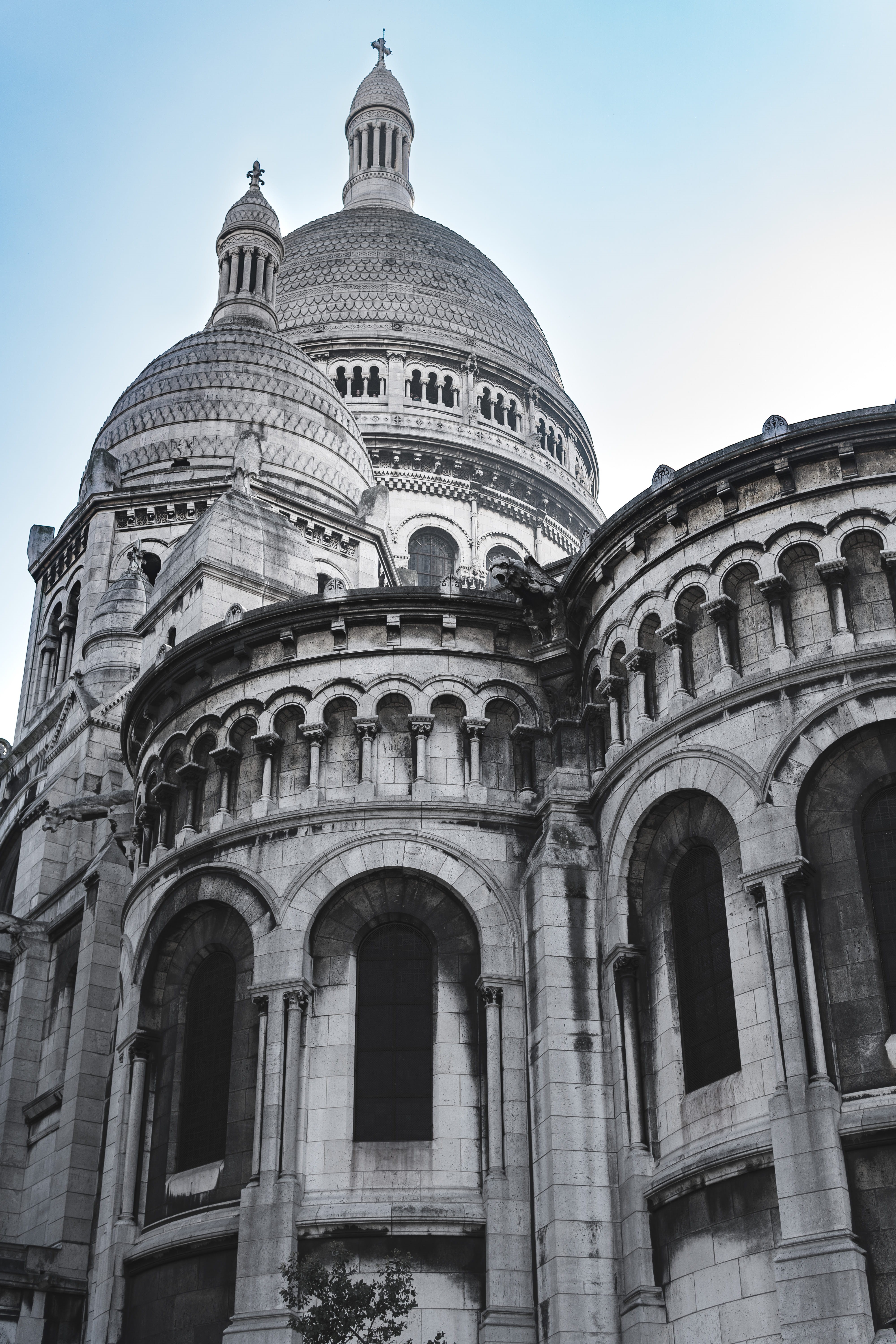 religious, architectural column, 5K, nature, religion, belief, dome, sacre coeur, outdoors, tourism, sky, paris, cathedral, building exterior, building, Phone HD Wallpaper