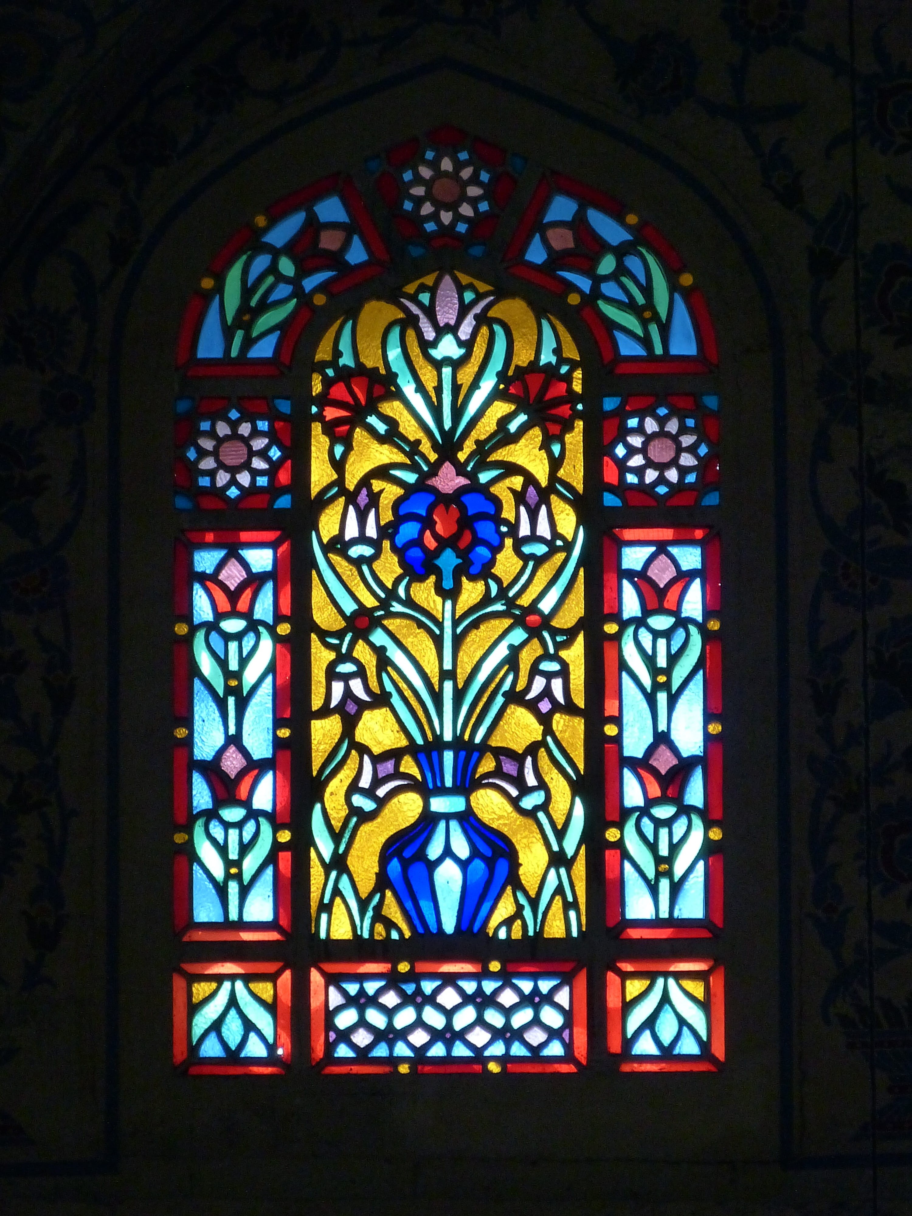 glass - material, historically, no people, place of worship, bloom, pattern, istanbul, art and craft, islam, architecture, floral pattern, belief, ornate, Phone HD Wallpaper