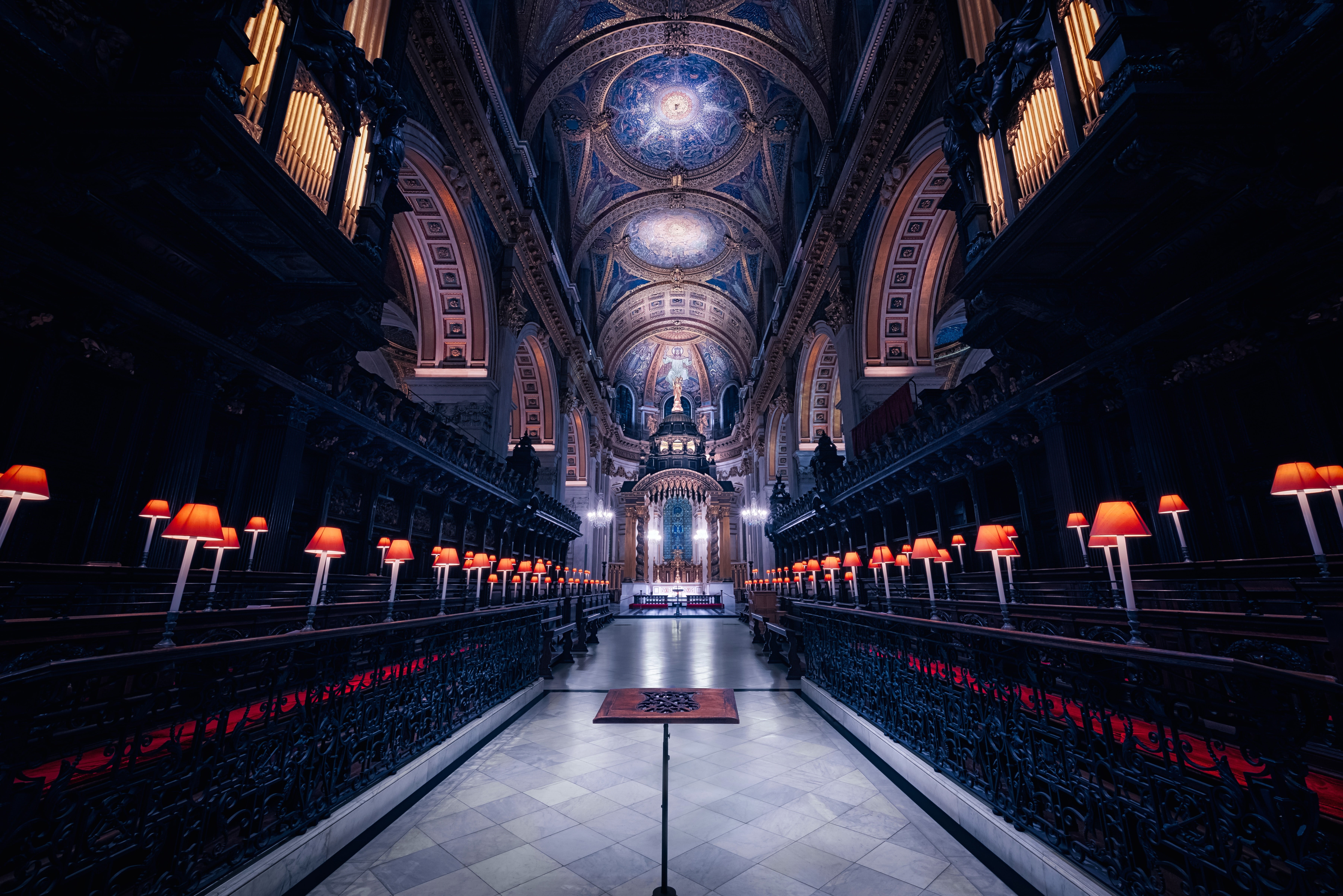 St. Pauls Cathedral, the nave, 5K, England, London, HD Wallpaper