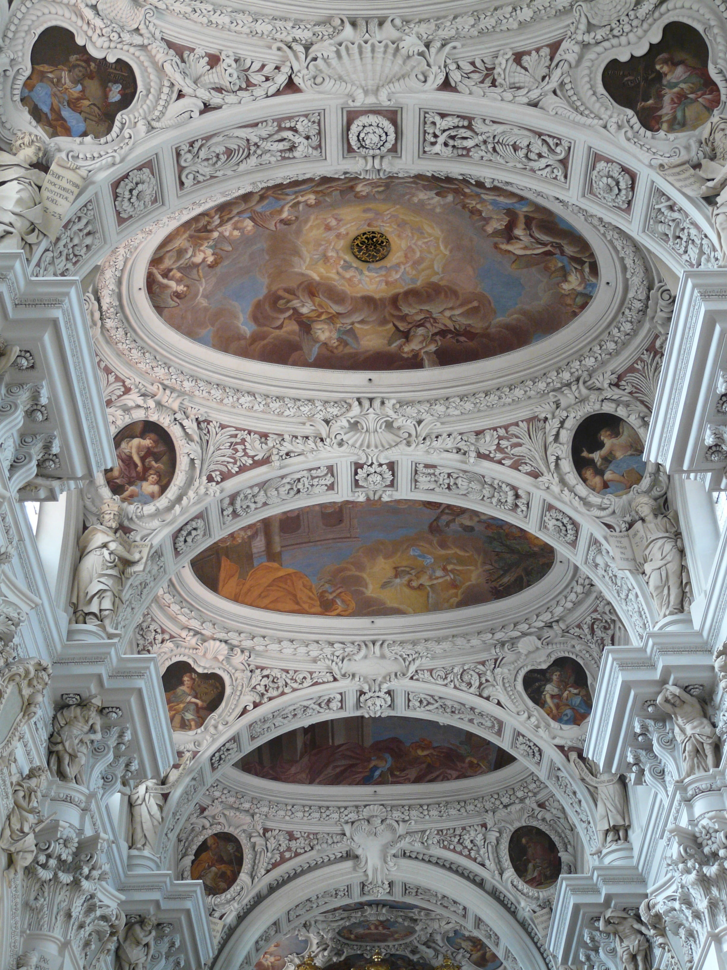 creativity, church, mural, fresco, belief, Stucco, naves, episcopal see, st stephan, passau, Blanket, architecture, arch, place of worship, art and craft, Phone HD Wallpaper