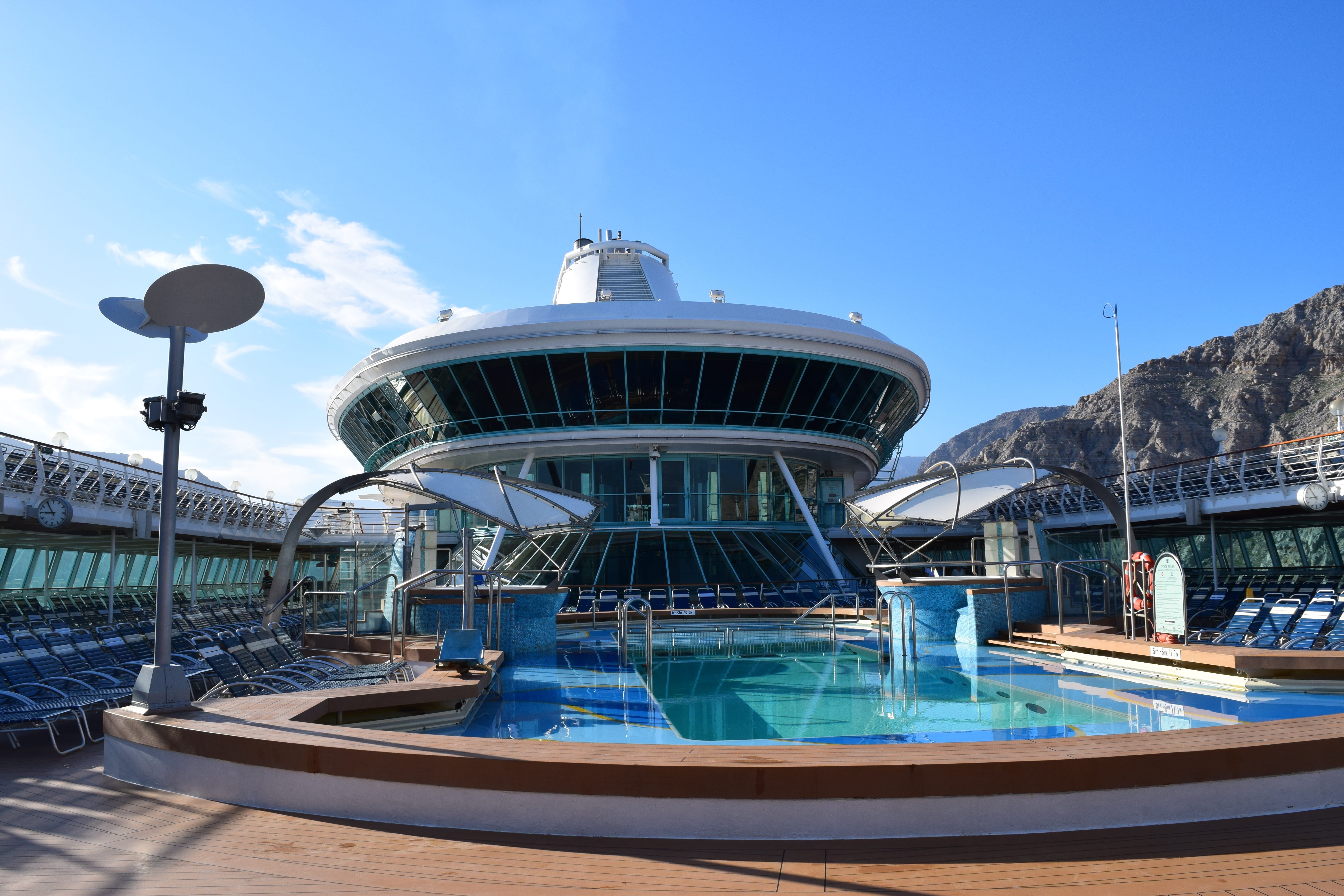 modern, moored, sight, holiday, adventure, sunlight, sunny, liner, 5K, day, summer, tourist, travel destinations, blue, transportation, cruise ships, the splendor of the seas, HD Wallpaper