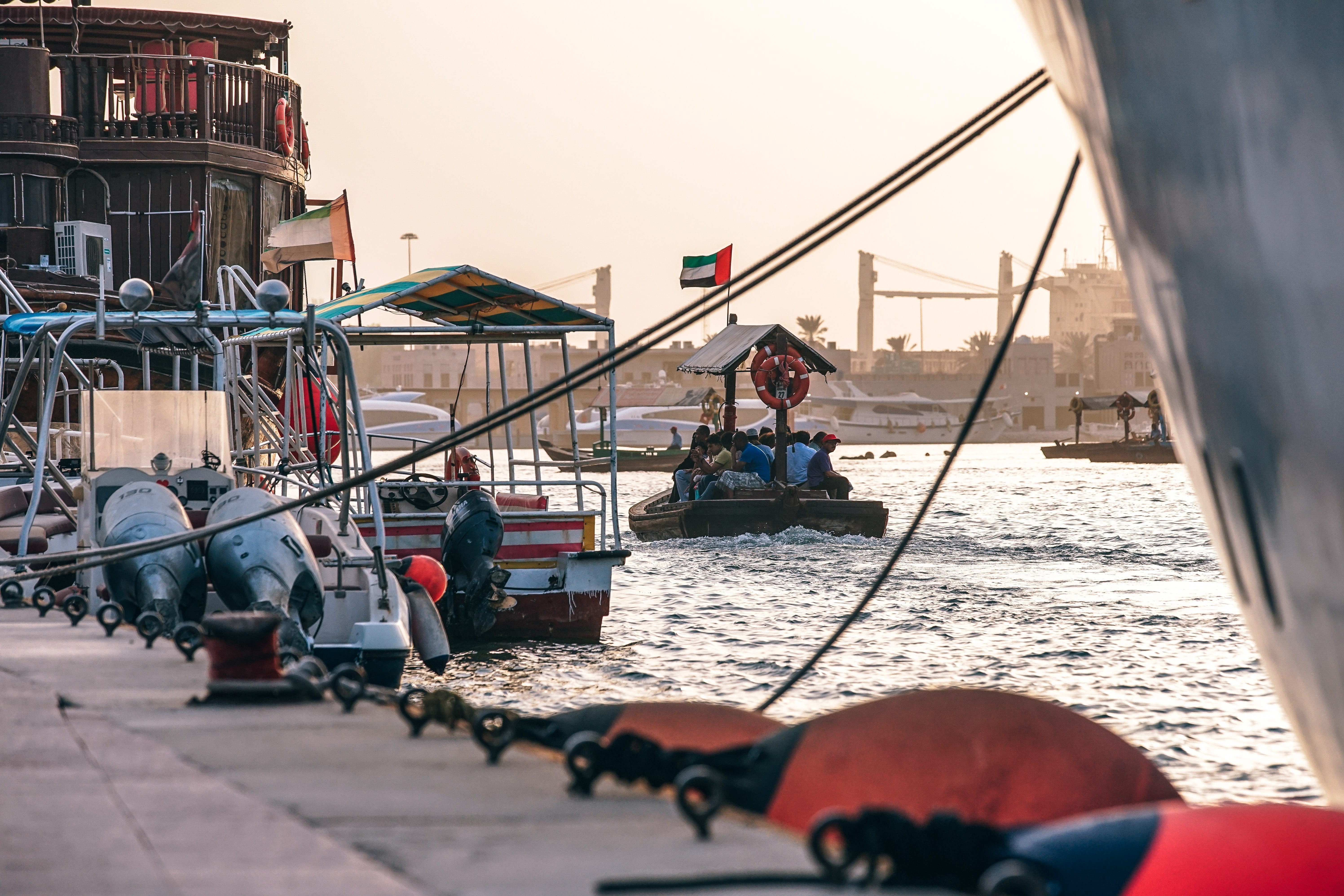 facade, nautical vessel, white, arabic, bay, mode of transportation, childhood, coast, historical, sky, leisure activity, gold, downtown, town, sell, buy, HD Wallpaper