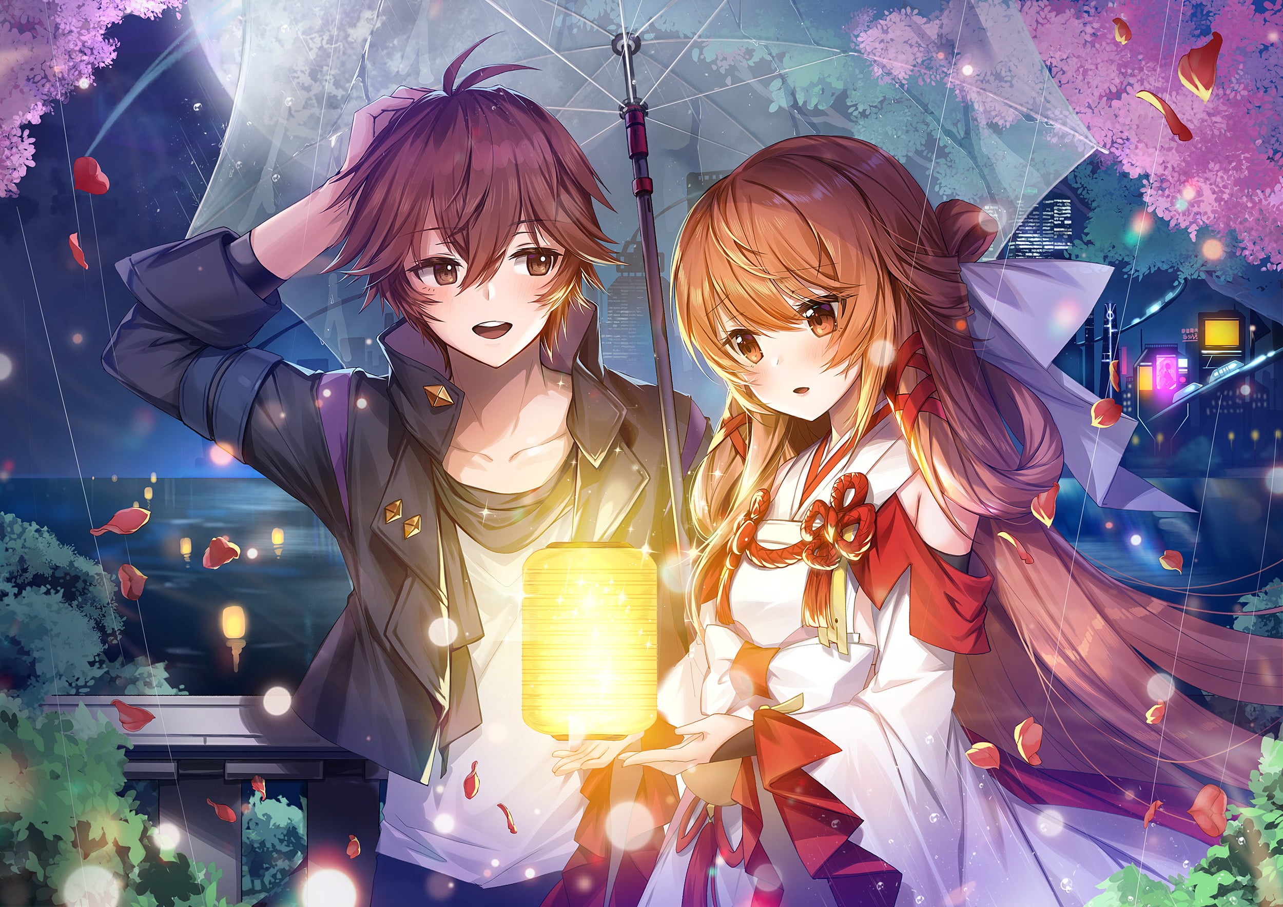 1080P, Dragon Raja, anime boys, brown eyes, long hair, Apple a Caramel, anime girls, HD Wallpaper