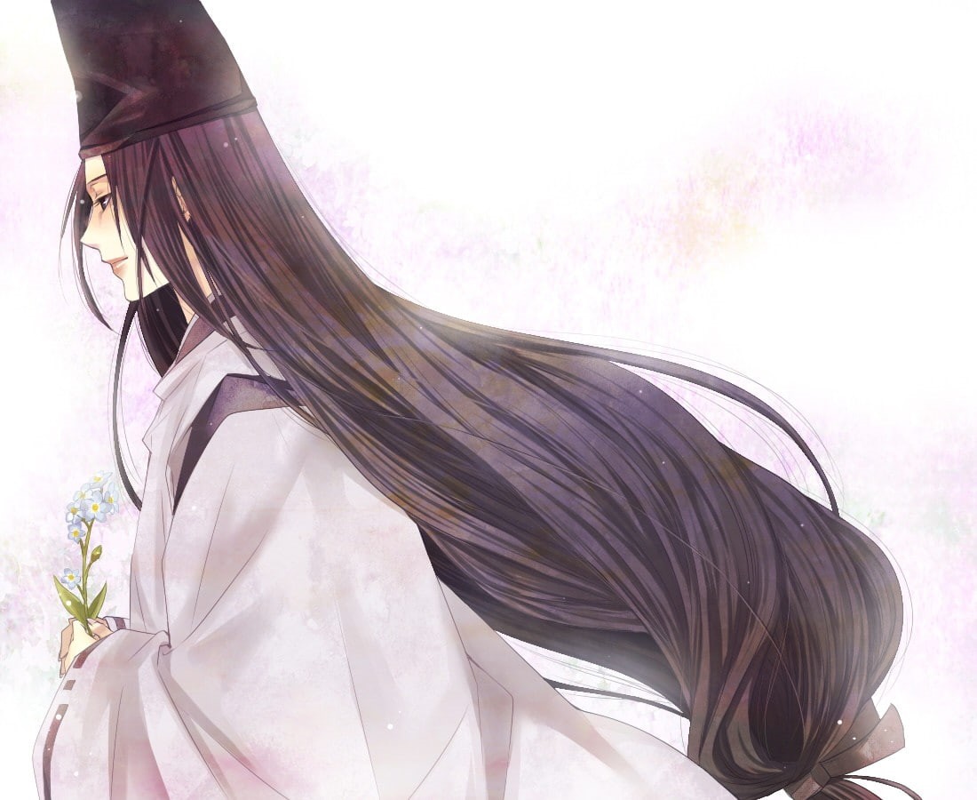 fashion, textile, clothing, young women, Fujiwara no Sai, elegance, flower, day, nature, young adult, long hair, 480P, beauty, females, hairstyle, Hikaru no Go, HD Wallpaper