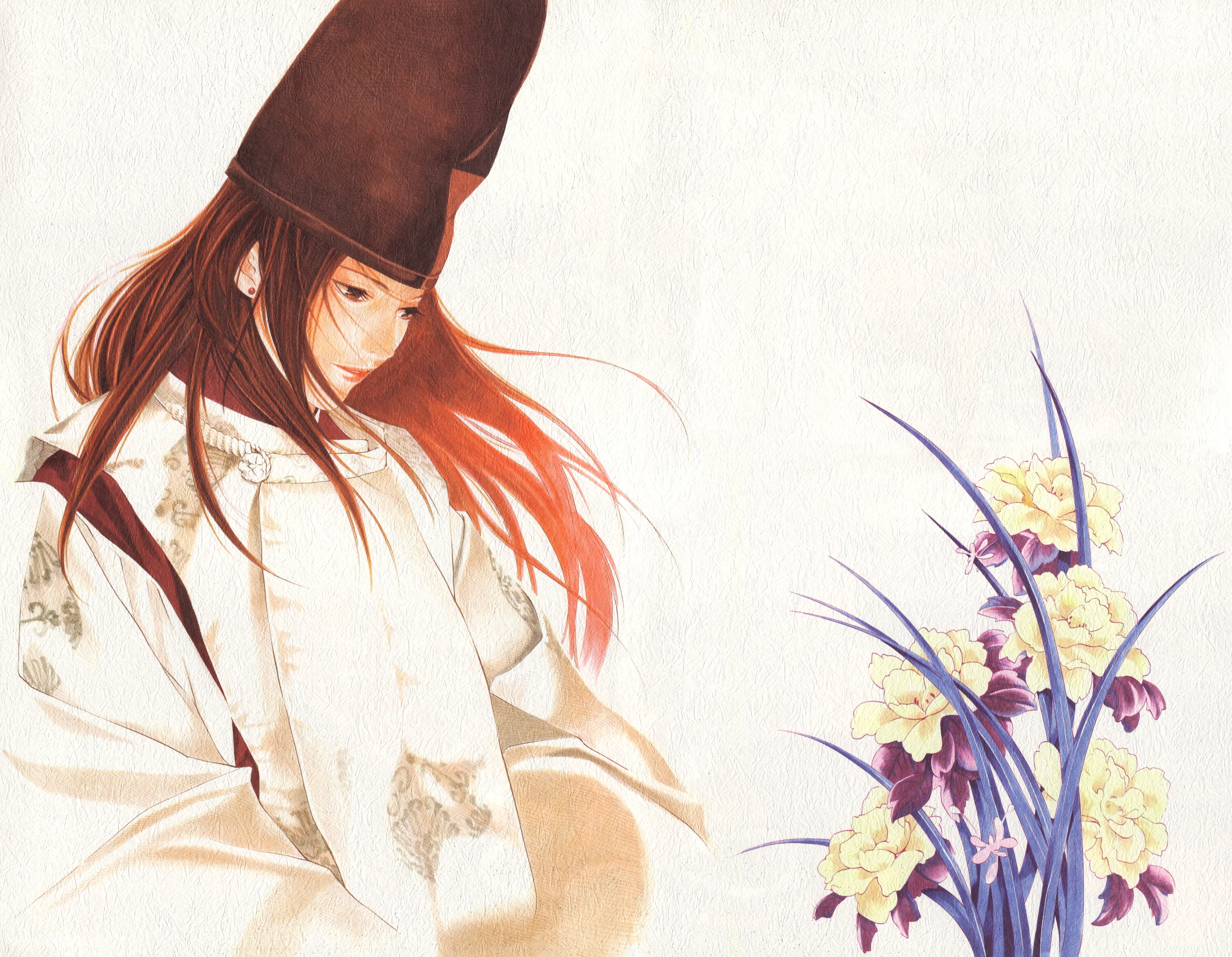 5K, flower, Hikaru no Go, Fujiwara no Sai, young adult, beauty, flowering plant, nature, beautiful woman, women, beauty in nature, plant, real people, HD Wallpaper
