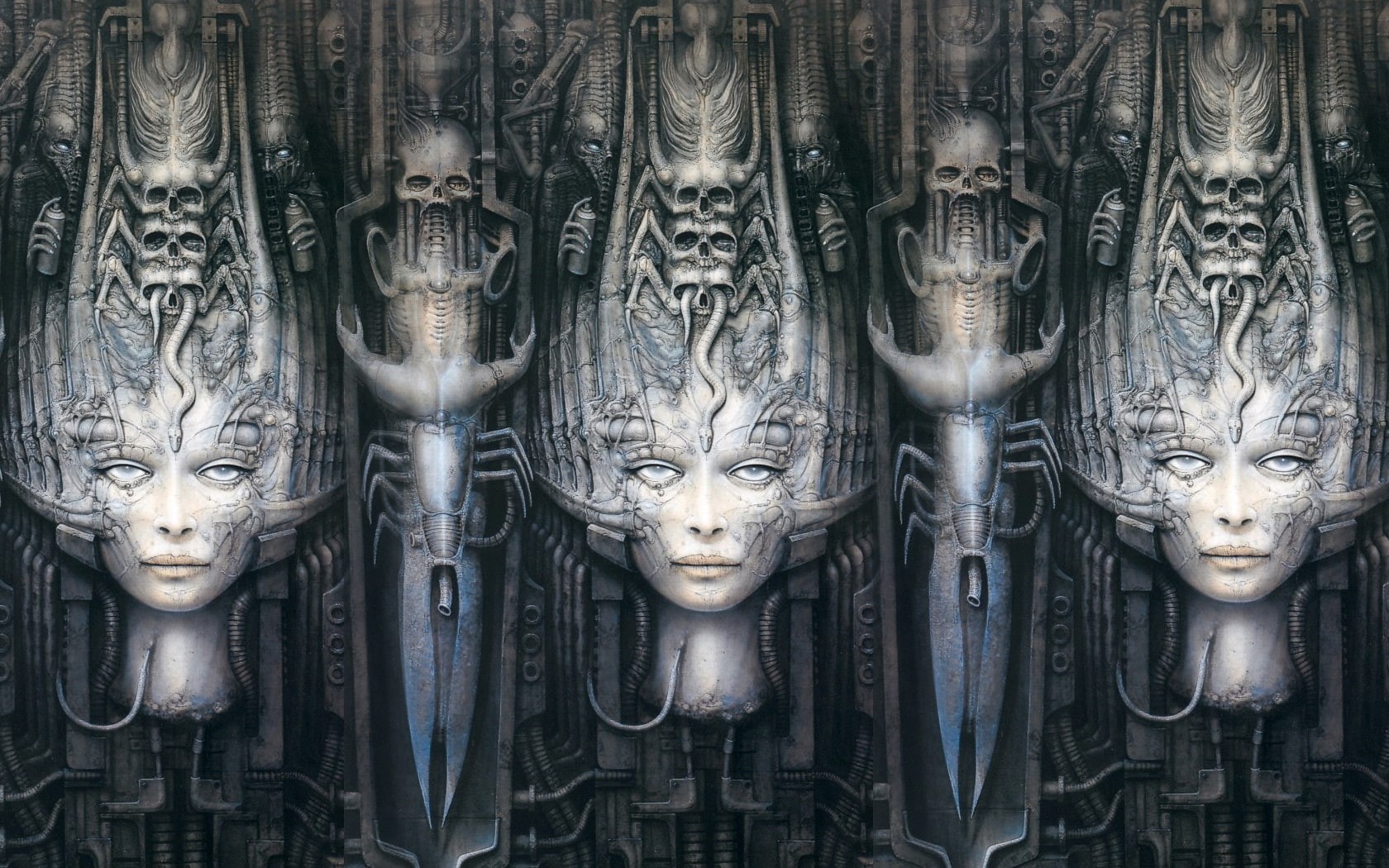 digital/artwork, drawing, face, hd, 720P, abstract, giger, HD Wallpaper