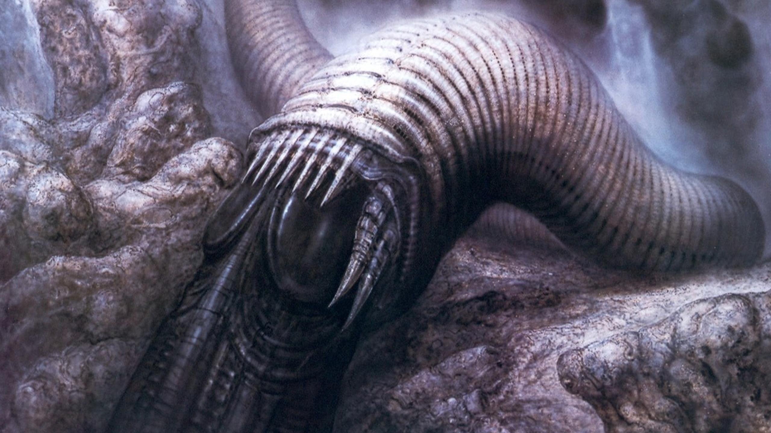 animal, monster, rock, artwork, fantasy, Giger, horror, day, 2K, marine, sci, water, no people, Dune, textured, animal themes, creature, sea, vertebrate, HD Wallpaper