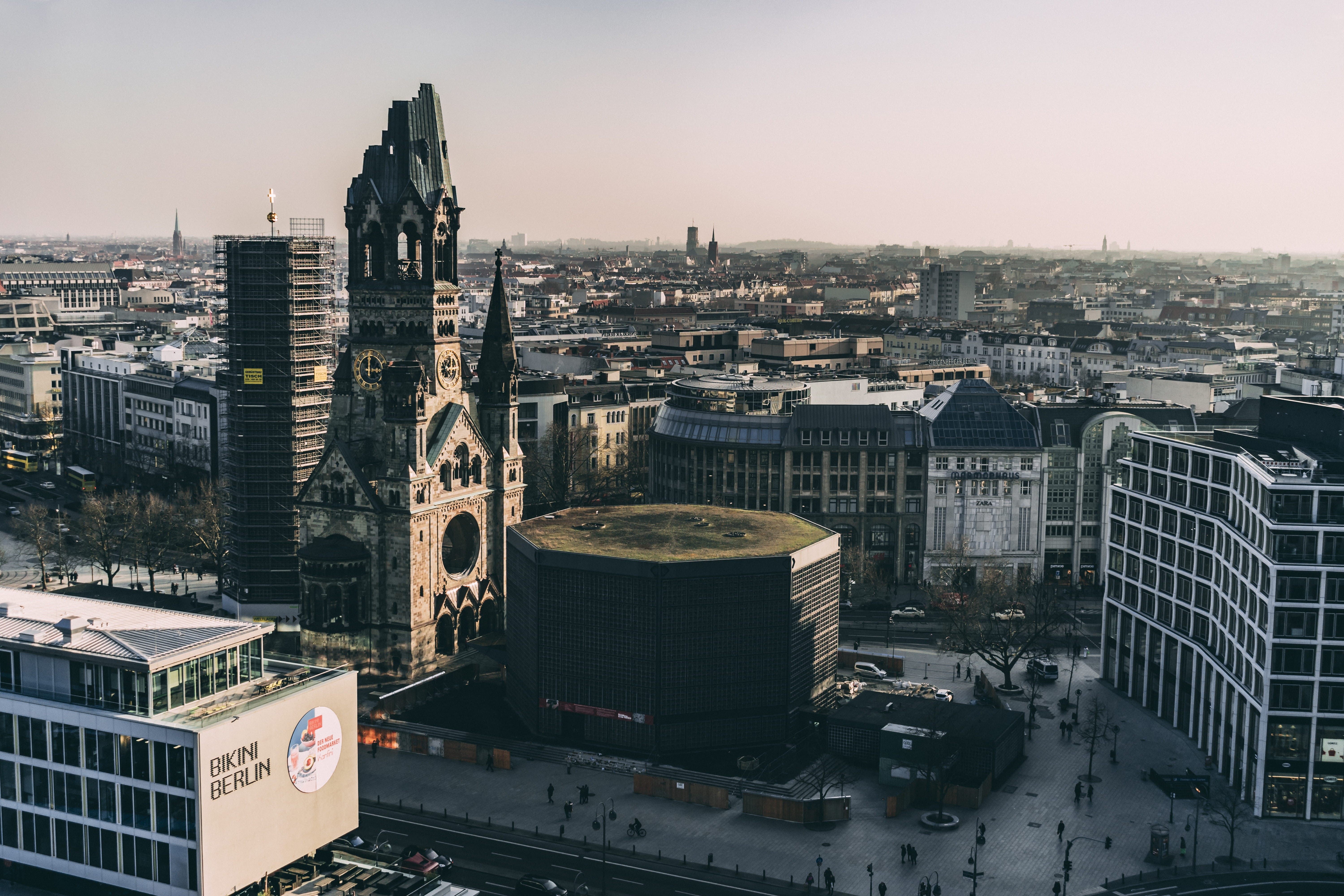 cityscape, outdoors, city, building, daylight, berlin, high angle view, sun, travel, street, sky, nature, zoologischer, travel destinations, HD Wallpaper
