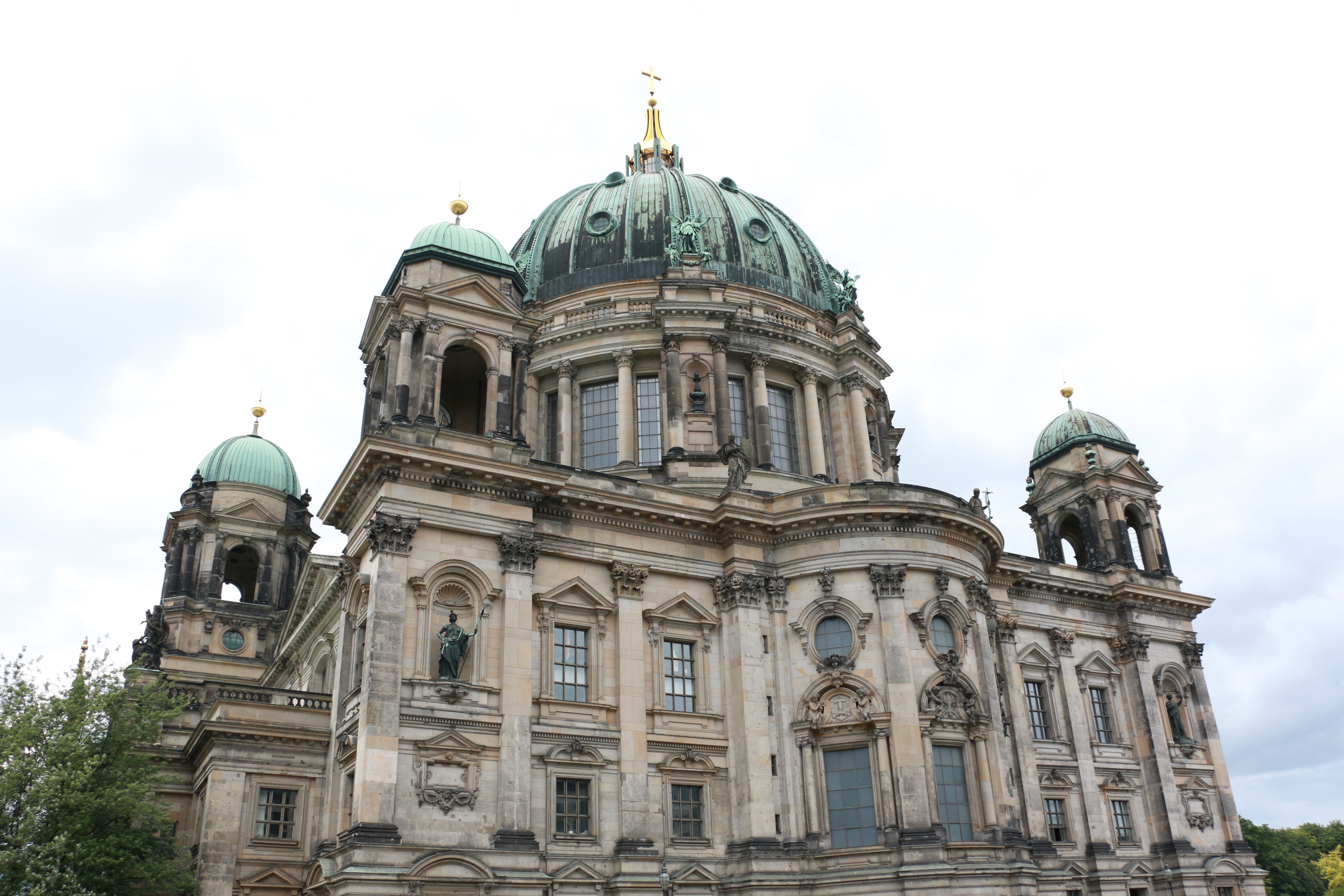 germany, human representation, architectural column, travel destinations, religion, outdoors, monument, built structure, low angle view, church, berlin, HD Wallpaper