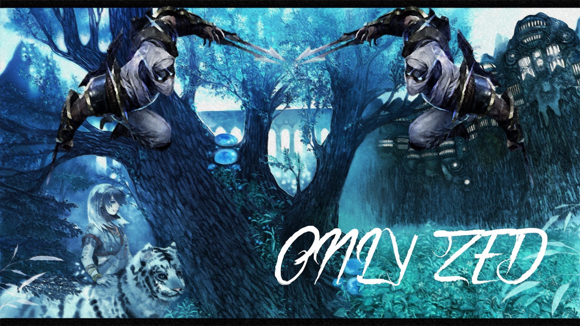 creativity, human representation, animal wildlife, no people, wall, sea, Zed (League of Legends), art and craft, communication, auto post production filter, HD Wallpaper
