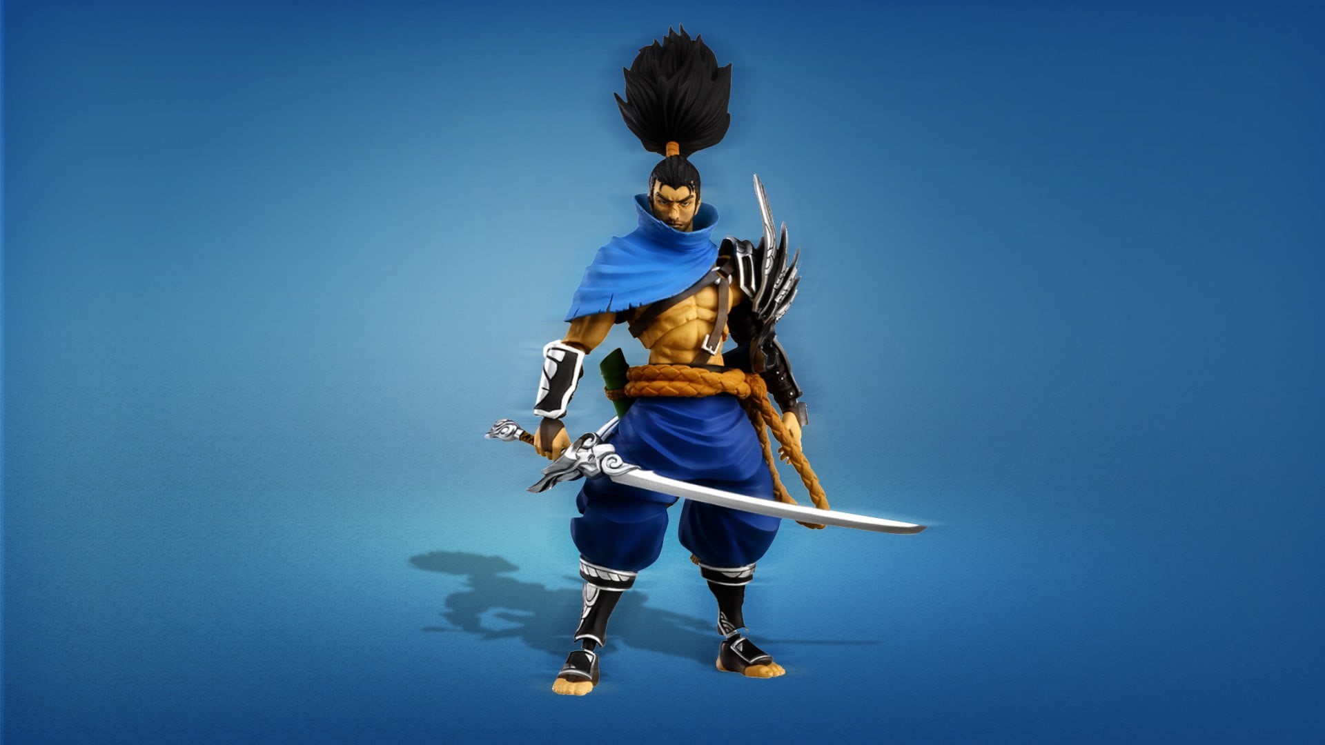 child, yasuo, holding, Yasuo (League of Legends), casual clothing, one person, outdoors, lifestyles, sky, full length, clothing, men, rear view, HD Wallpaper