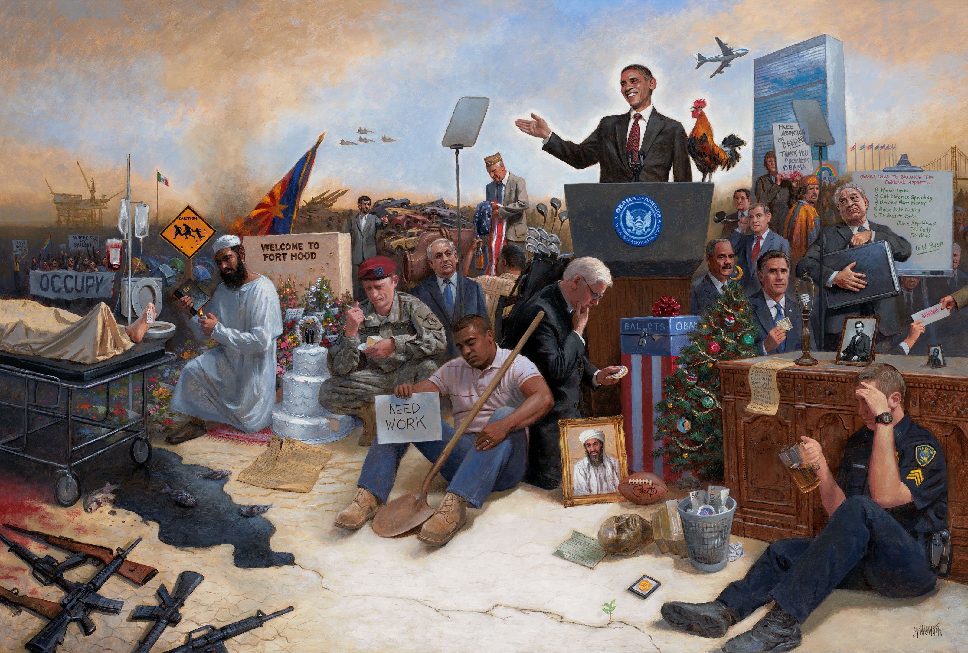 Barack, war, Us, america, Mcnaughton, obamanation, Obama, 2K, People, Jon, HD Wallpaper