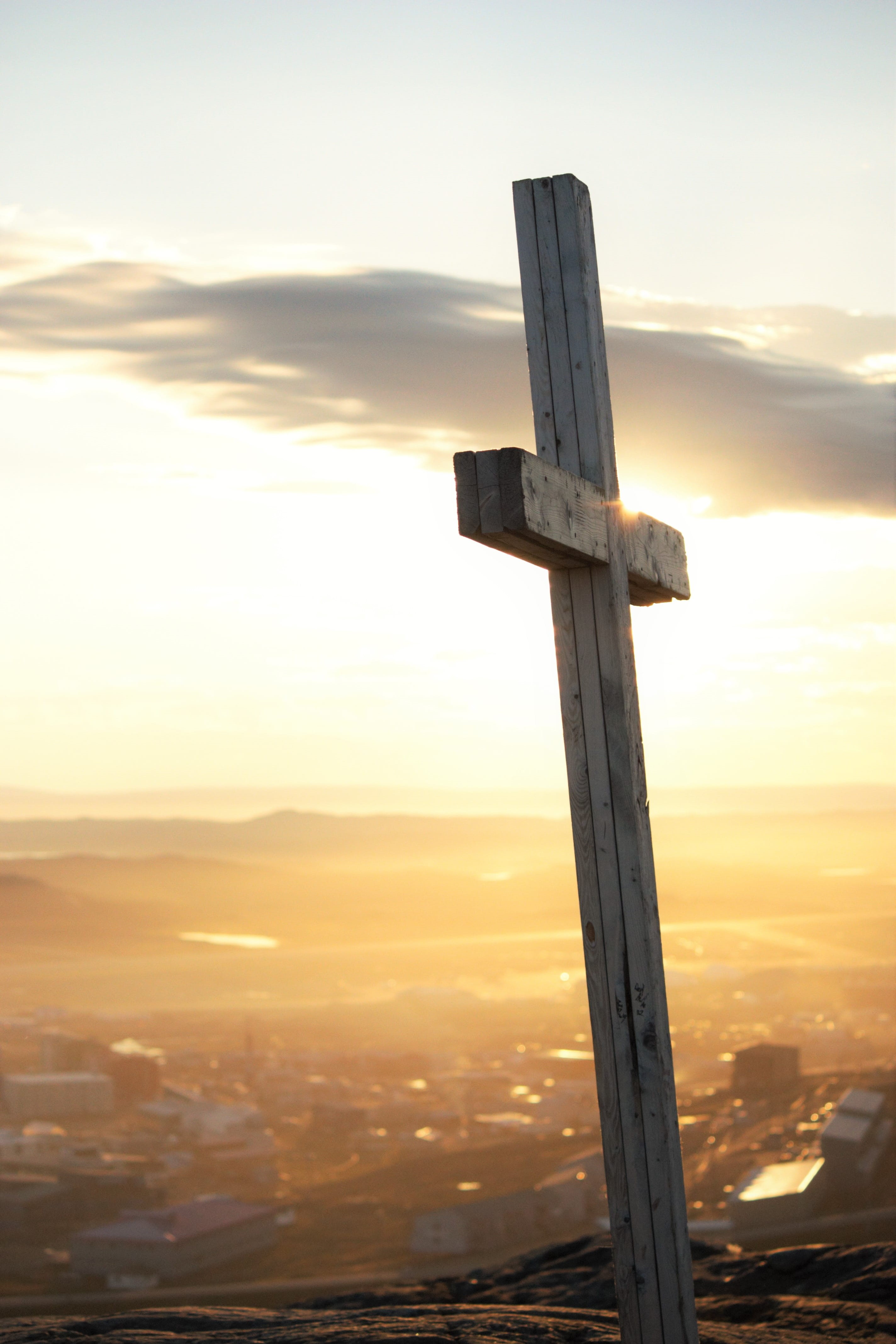 cloud - Sky, tranquil scene, christianity, good Friday, glowing, christian, land, wood - material, praying, wooden post, orange color, easter, Cross, belief, Phone HD Wallpaper