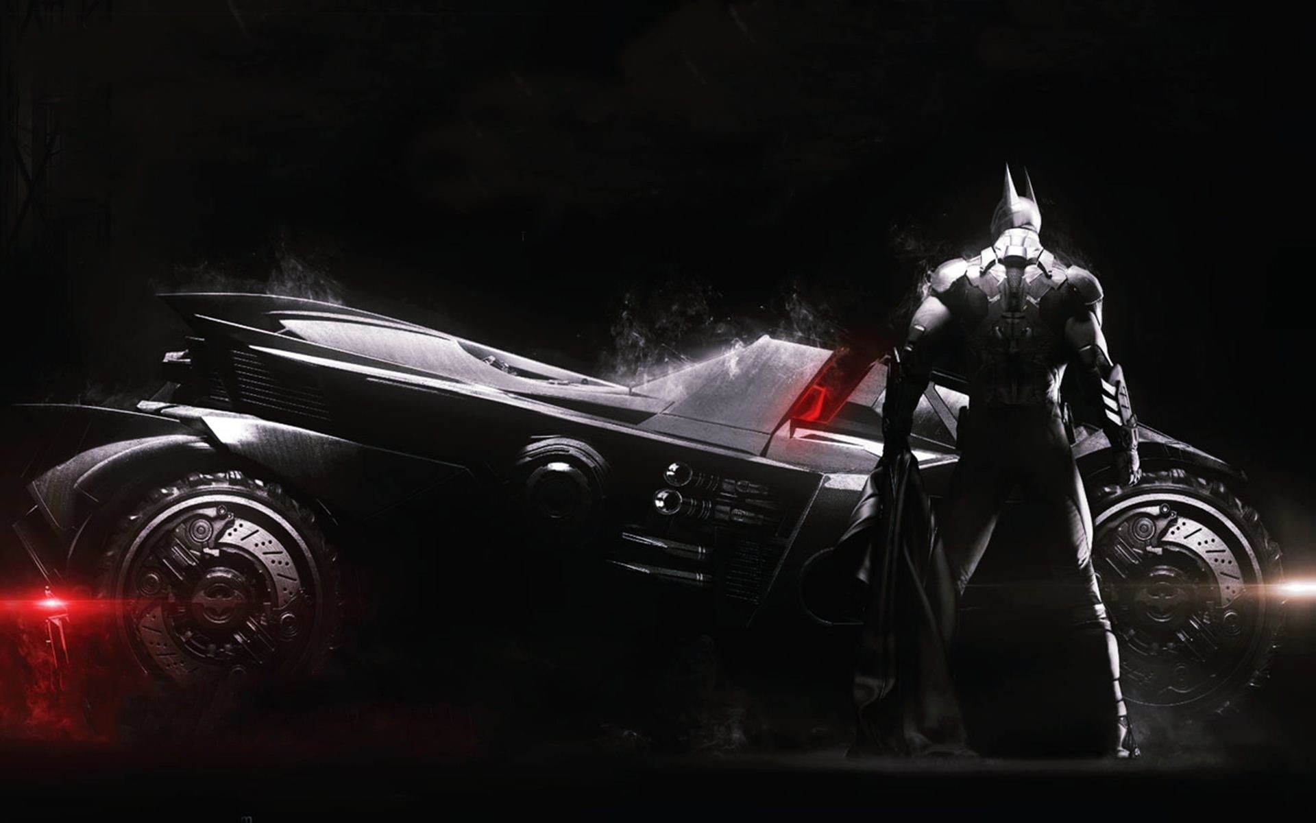 men, digital, full length, reflection, real people, land vehicle, adult, car, Batman, Batman: Arkham Knight, transportation, night, mode of transportation, HD Wallpaper