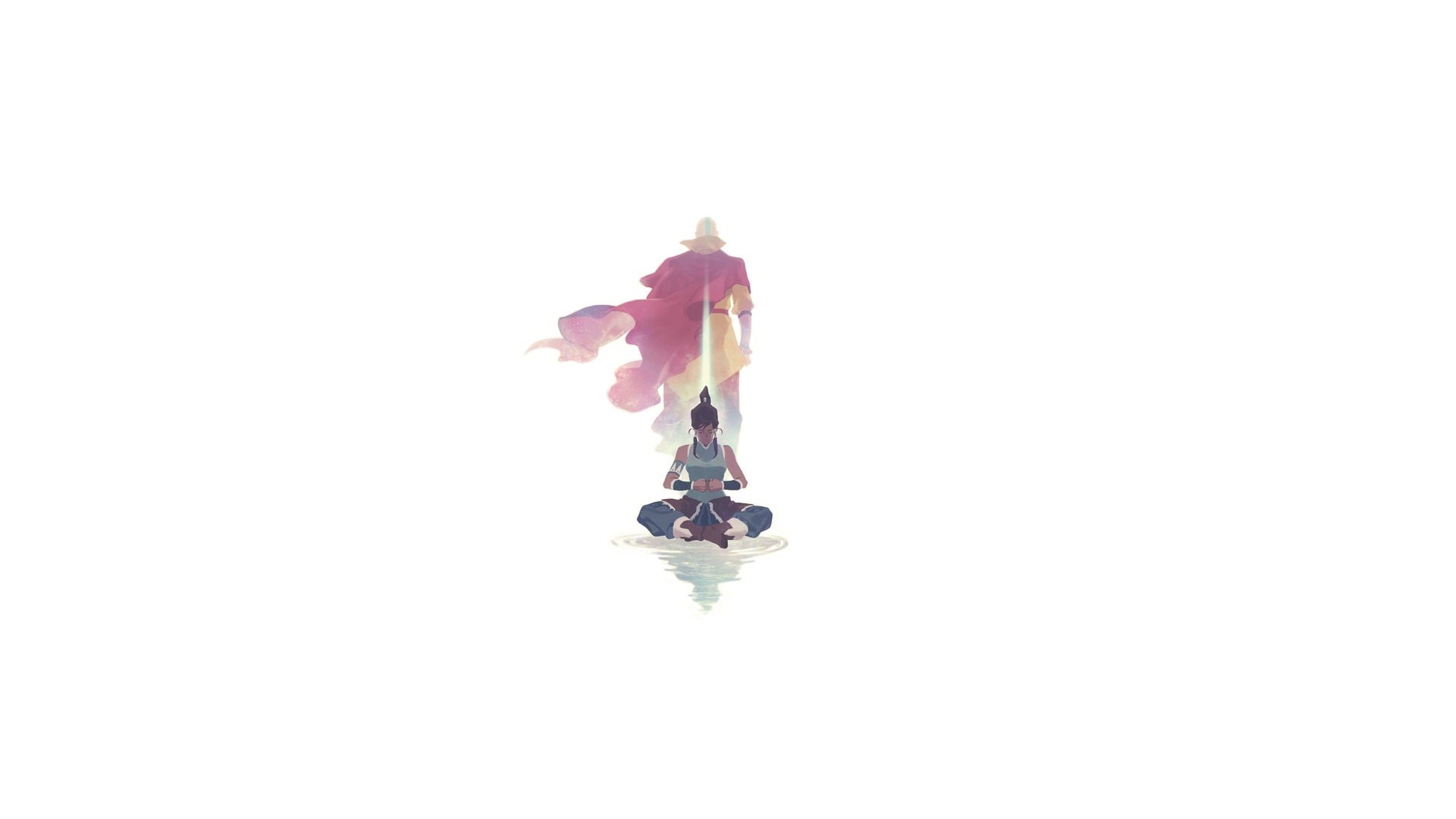 the, airbender, hd, 1080P, cartoon/comic, meditate, white, last, HD Wallpaper