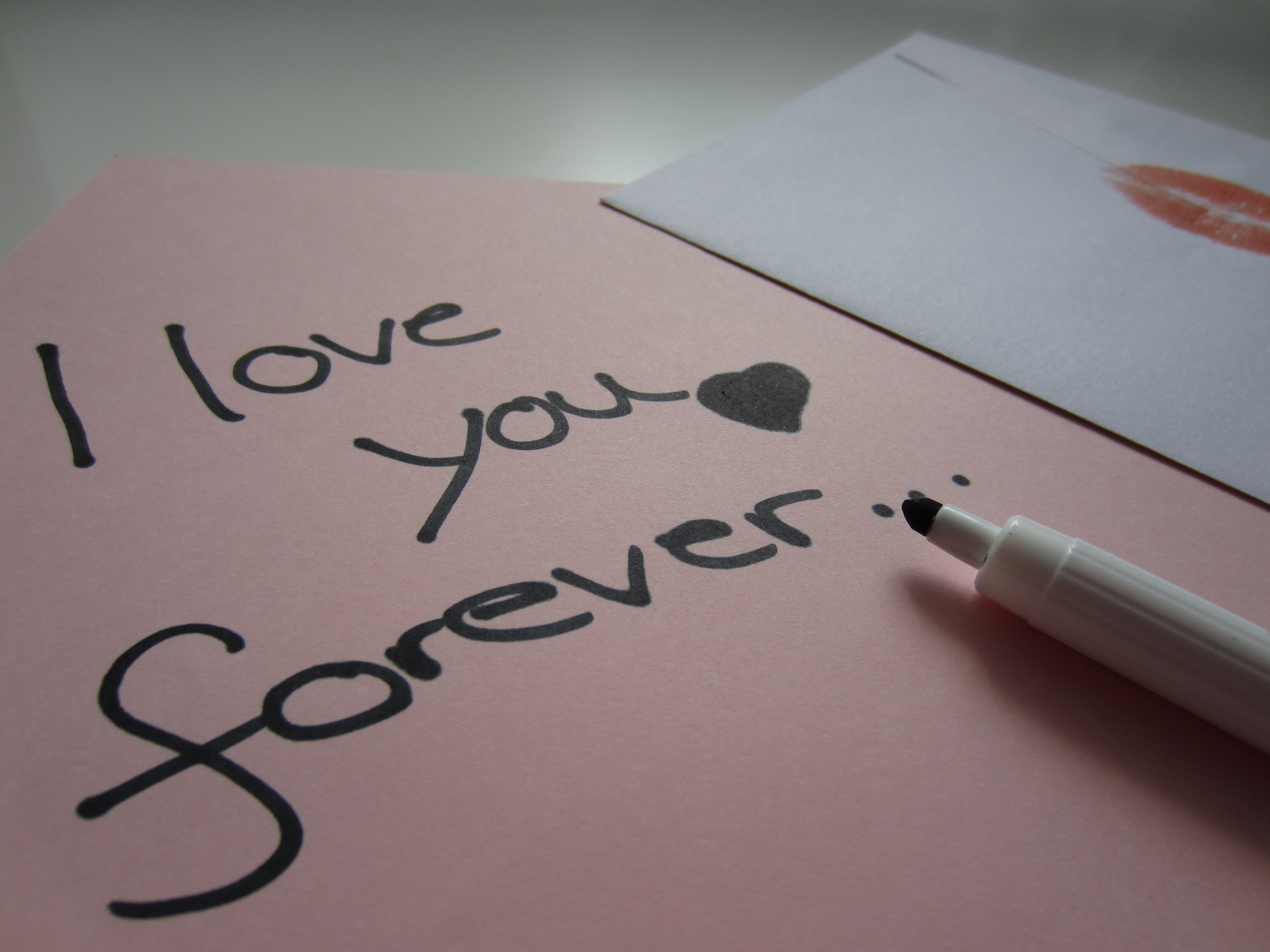 4K, love, writing instrument, emotion, love you, valentines day - holiday, close-up, romance, text, calligraphy, still life, forever, message, valentine, HD Wallpaper